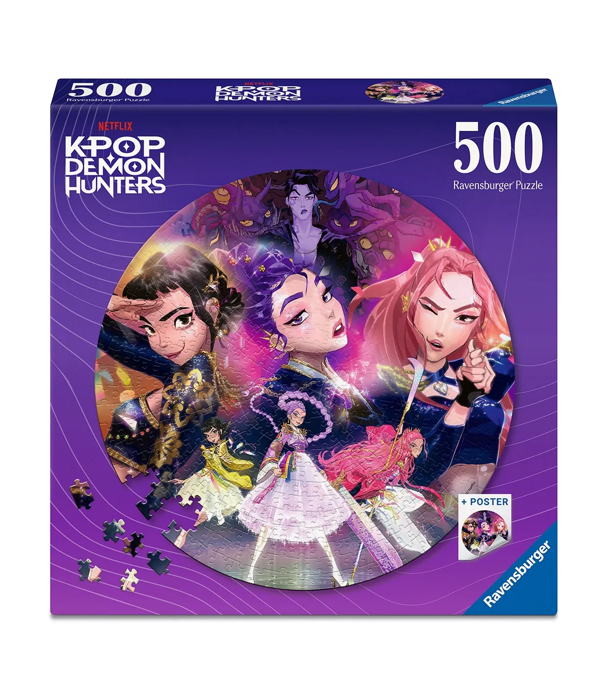 Ravensburger Puzzle 500 PC Round - K-Pop Demon …