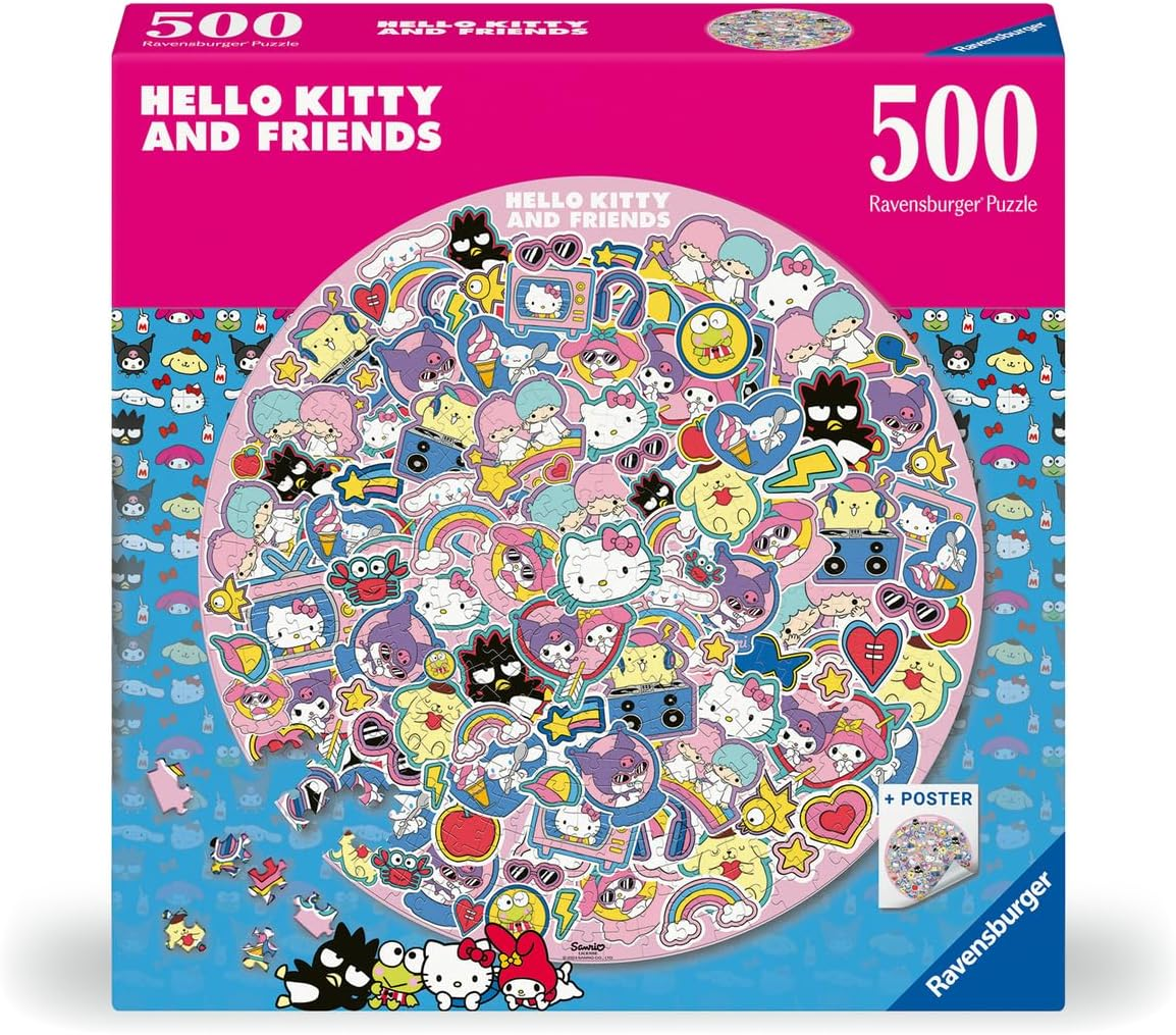 Ravensburger Puzzle 500 PC Round - Hello Kitty …