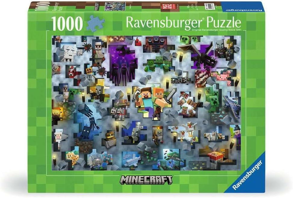 Ravensburger Puzzle 1000 PC Licensed - Minecraft Mobs …