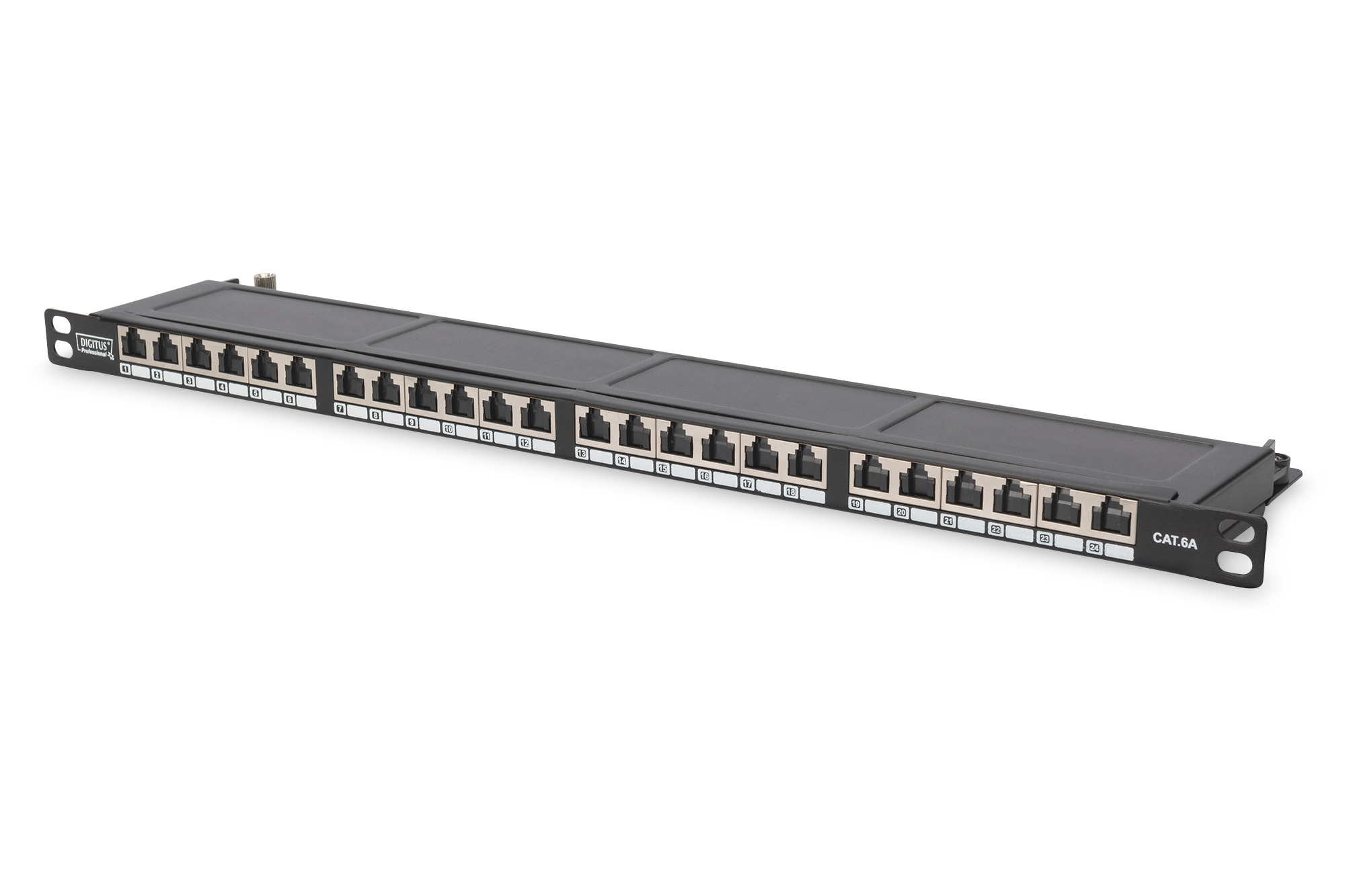 Digitus CAT 6, Class E High Denisity Patch Panel, shielded, black