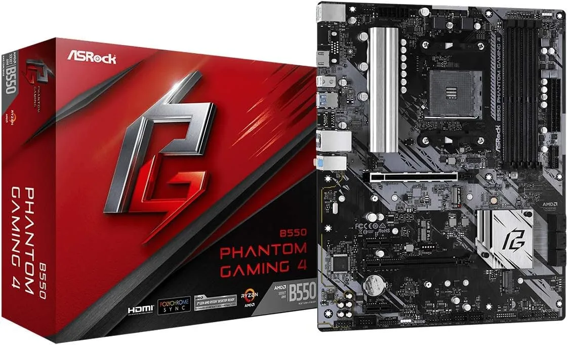 ASRock 90-MXBE90-A0UAYZ Scheda madre B550M Phantom Gaming 4 …