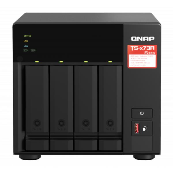 QNAP TS-473A NAS Tower Collegamento ethernet LAN Nero …