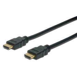 Digitus AK-330107-010-S Cavo HDMI High Speed Ethernet 1m 4K 3D Placcato Oro Nero