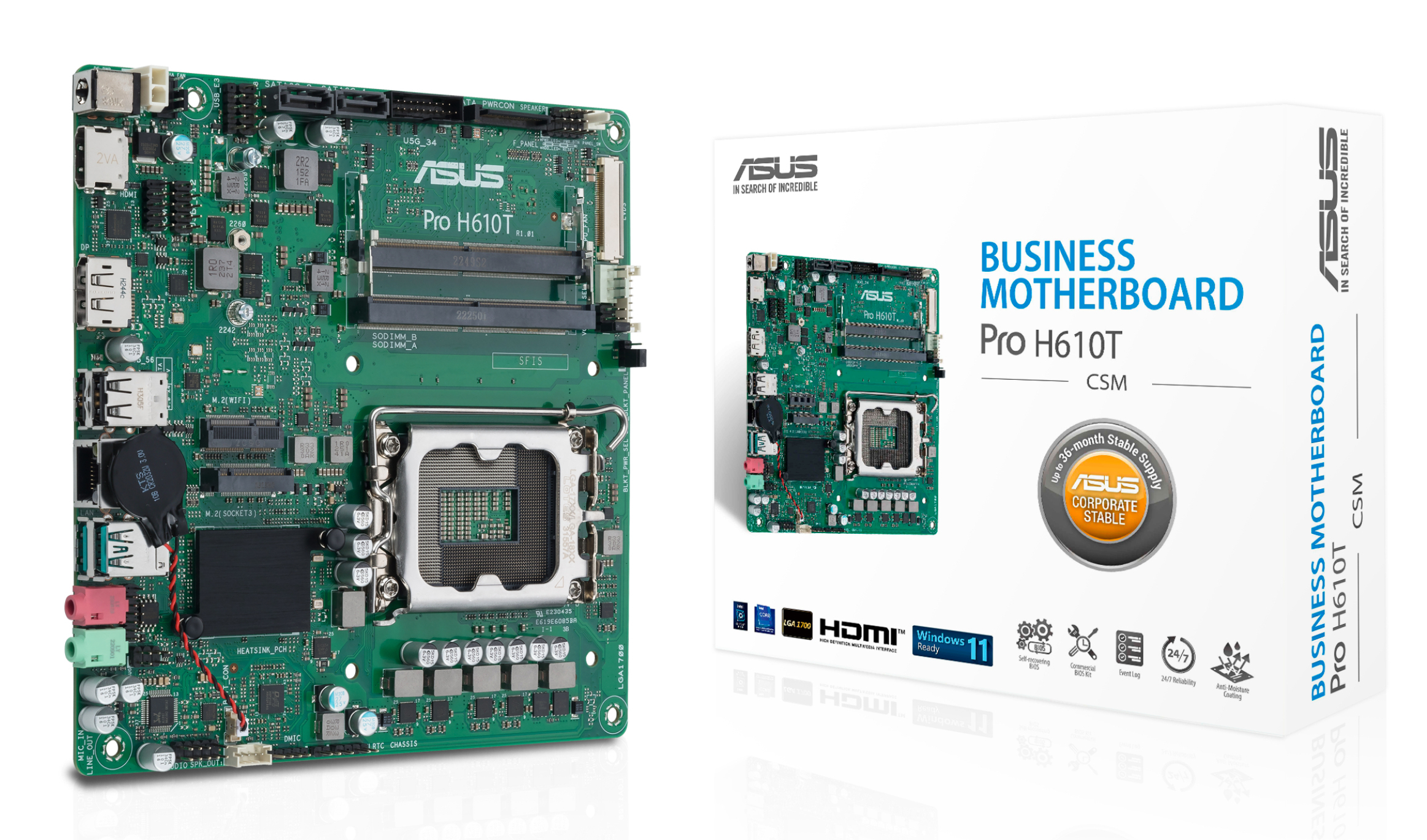 ASUS PRO H610T-CSM Intel H610 LGA 1700 Thin …