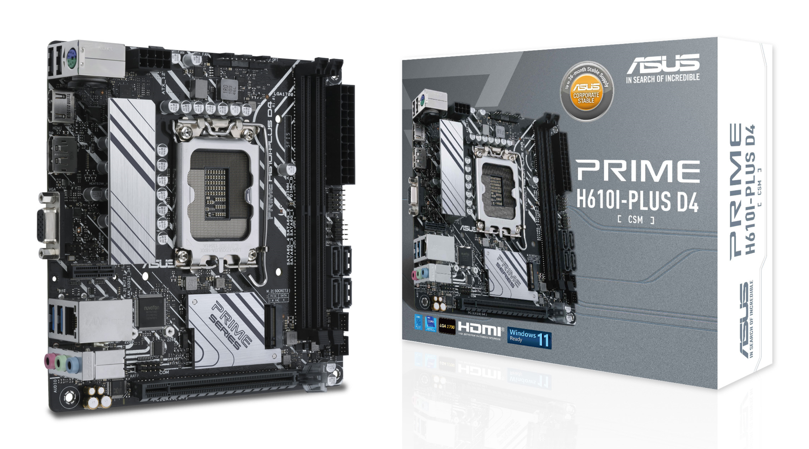 ASUS PRIME H610I-PLUS D4-CSM Intel H610 LGA 1700 …