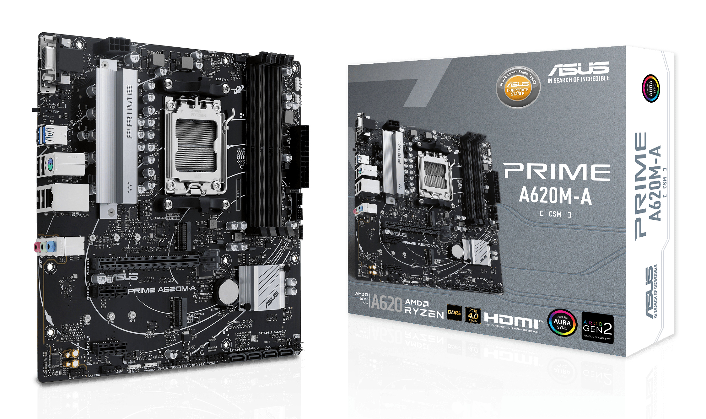 ASUS PRIME A620M-A-CSM AMD A620 Socket AM5 micro …