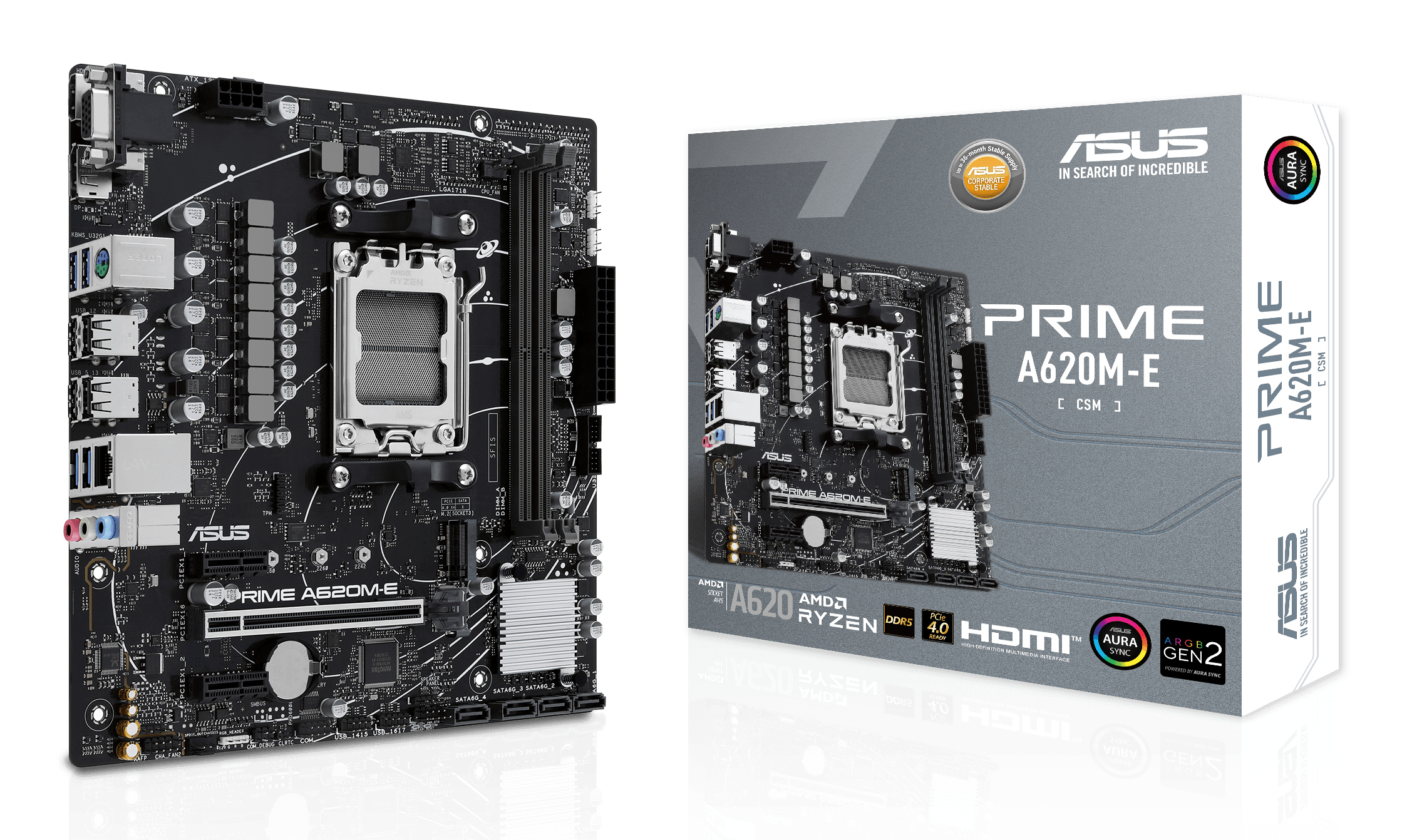 ASUS PRIME A620M-E-CSM AMD A620 Socket AM5 micro …