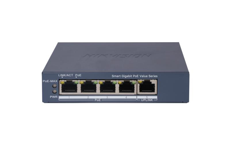 Hikvision DS-3E1505P-EI/M(O-STD) Switch POE Gigabit Smart a 4 porte