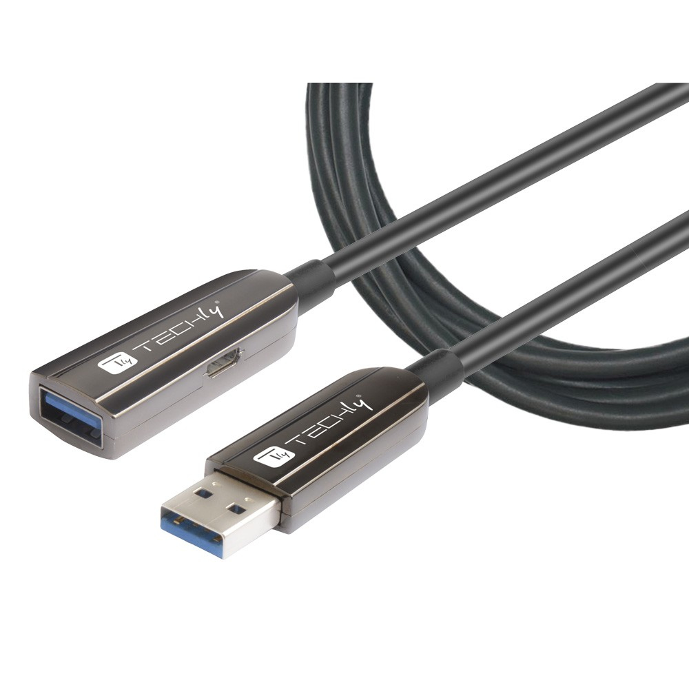 Techly ICOC U3AMF-HY-020 Cavo di estensione ottico USB …