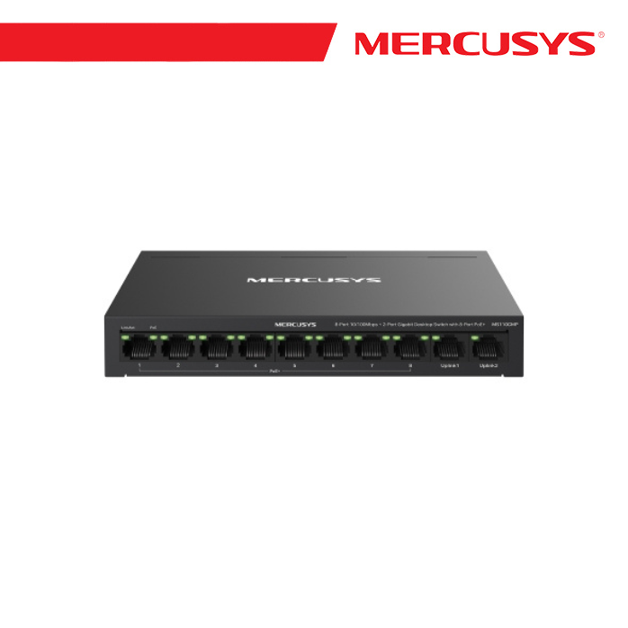 Mercusys MS110CMP switch di rete Fast Ethernet (10/100) Supporto Power over Ethernet (PoE) Nero
