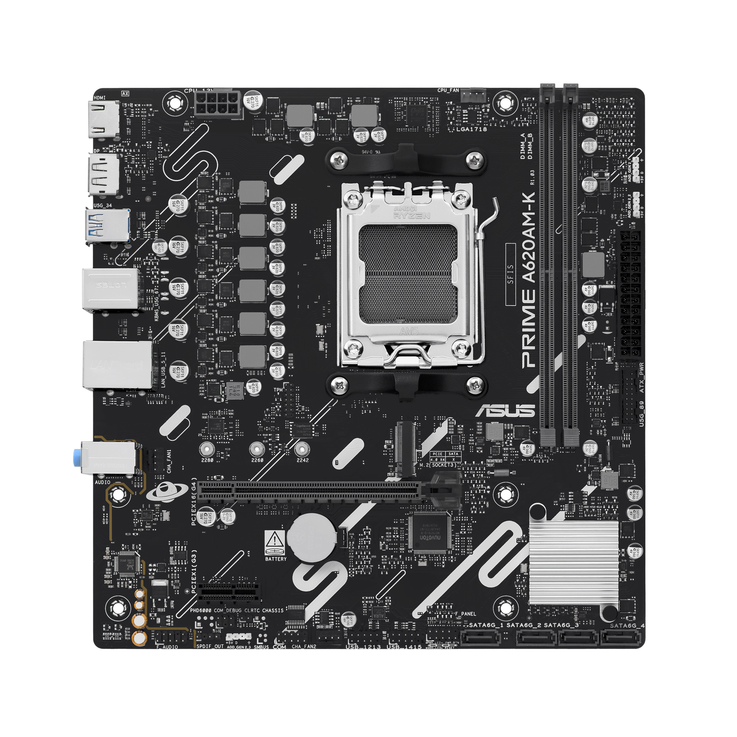 ASUS PRIME A620AM-K AMD A620A Socket AM5 micro …