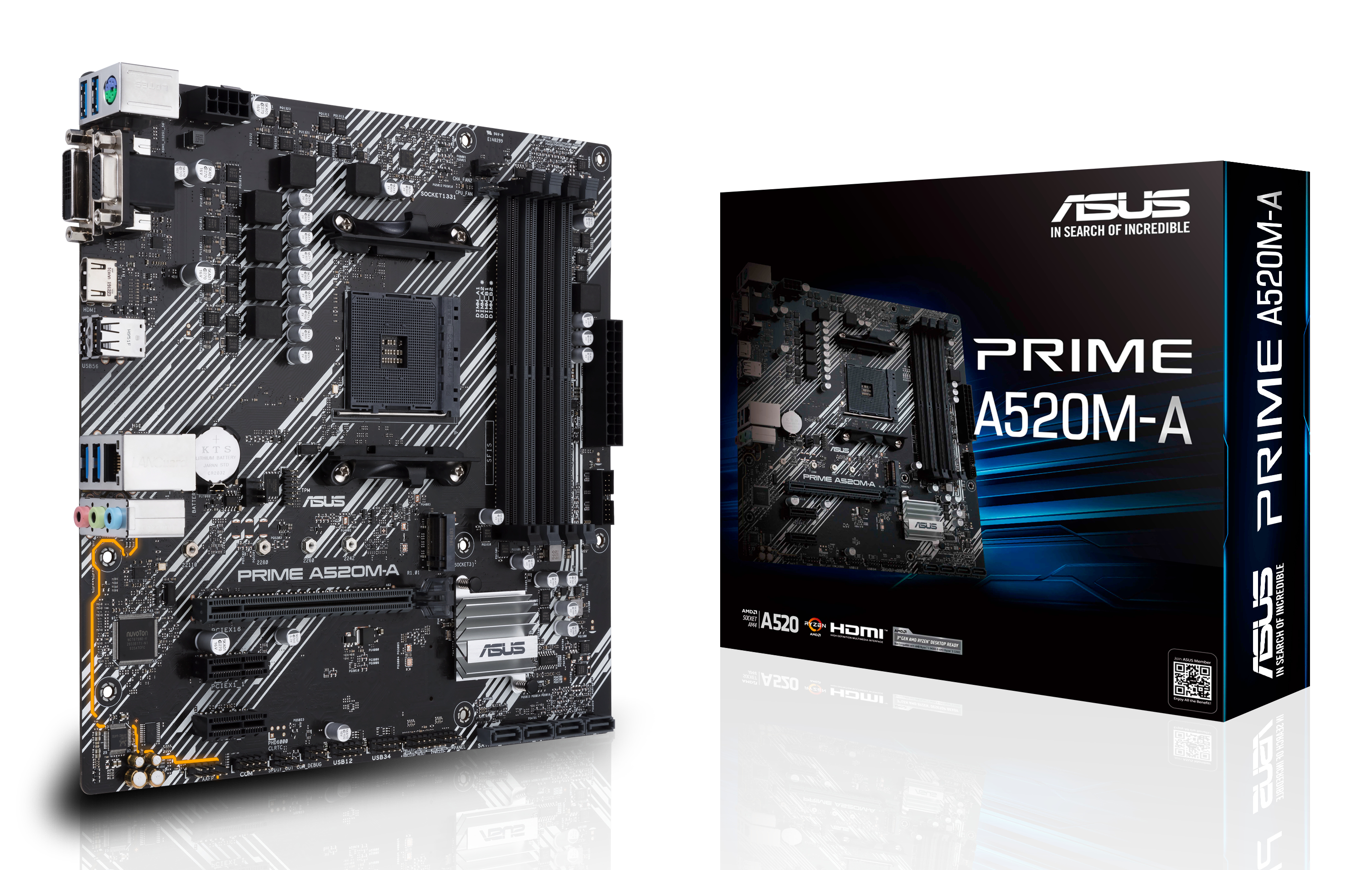 ASUS PRIME A520M-A II/CSM AMD A520 Socket AM4 …