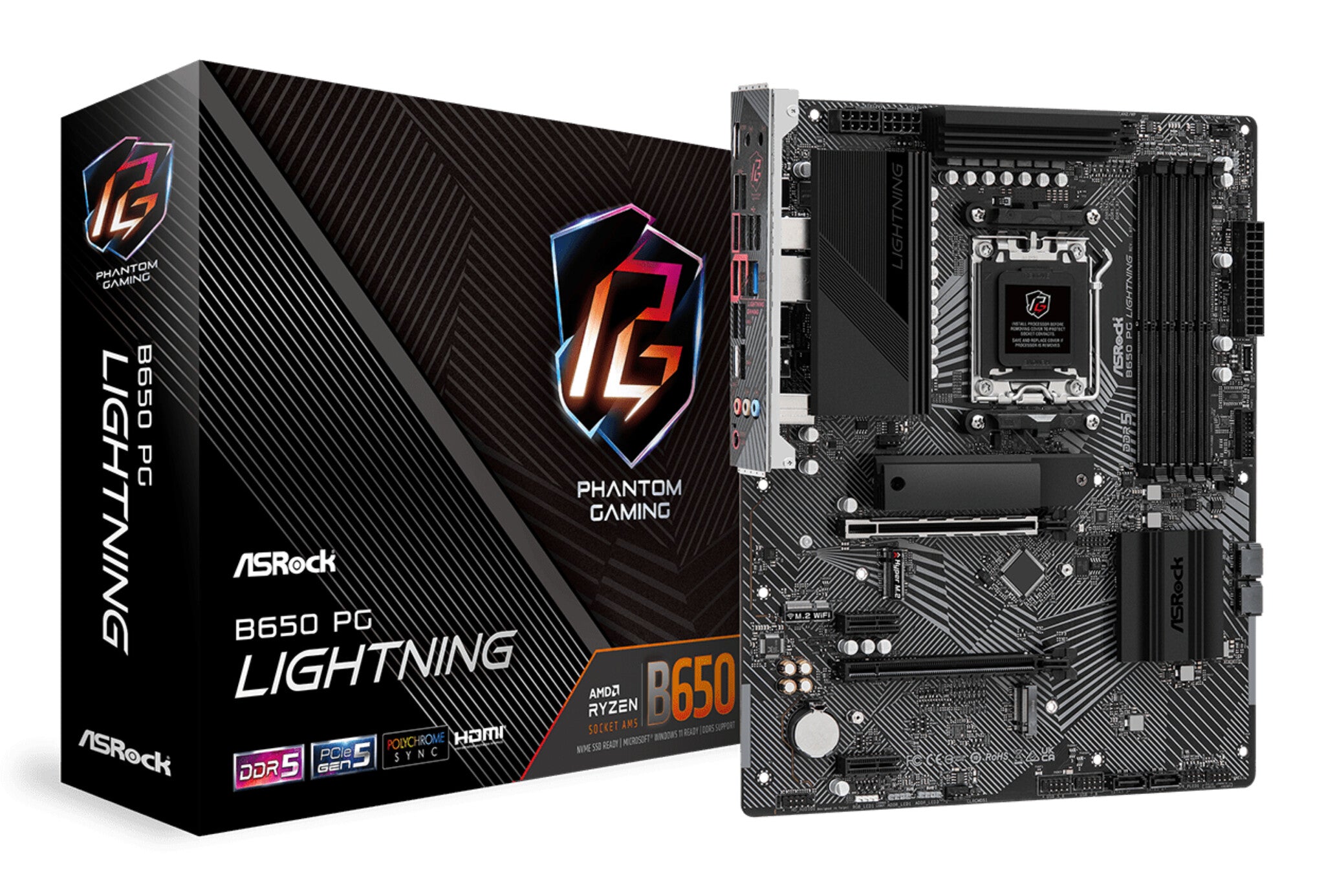 ASRock 90-MXBK20-A0UAYZ Scheda madre B650 PG Lightning con …