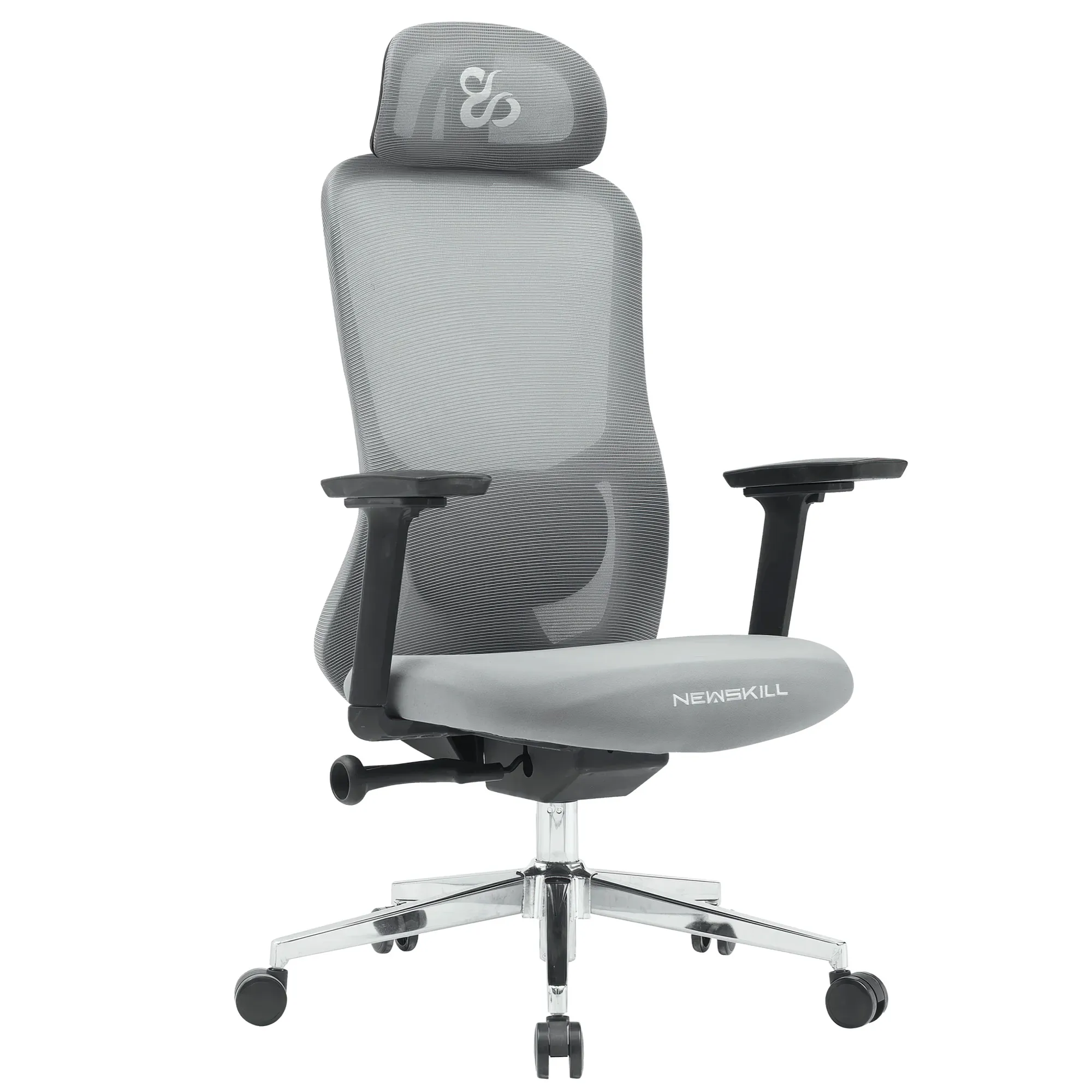 Newskill NUE - Sedia Gaming Ergonomica Premium con Braccioli 3D e Schienale Reclinabile - Grigio