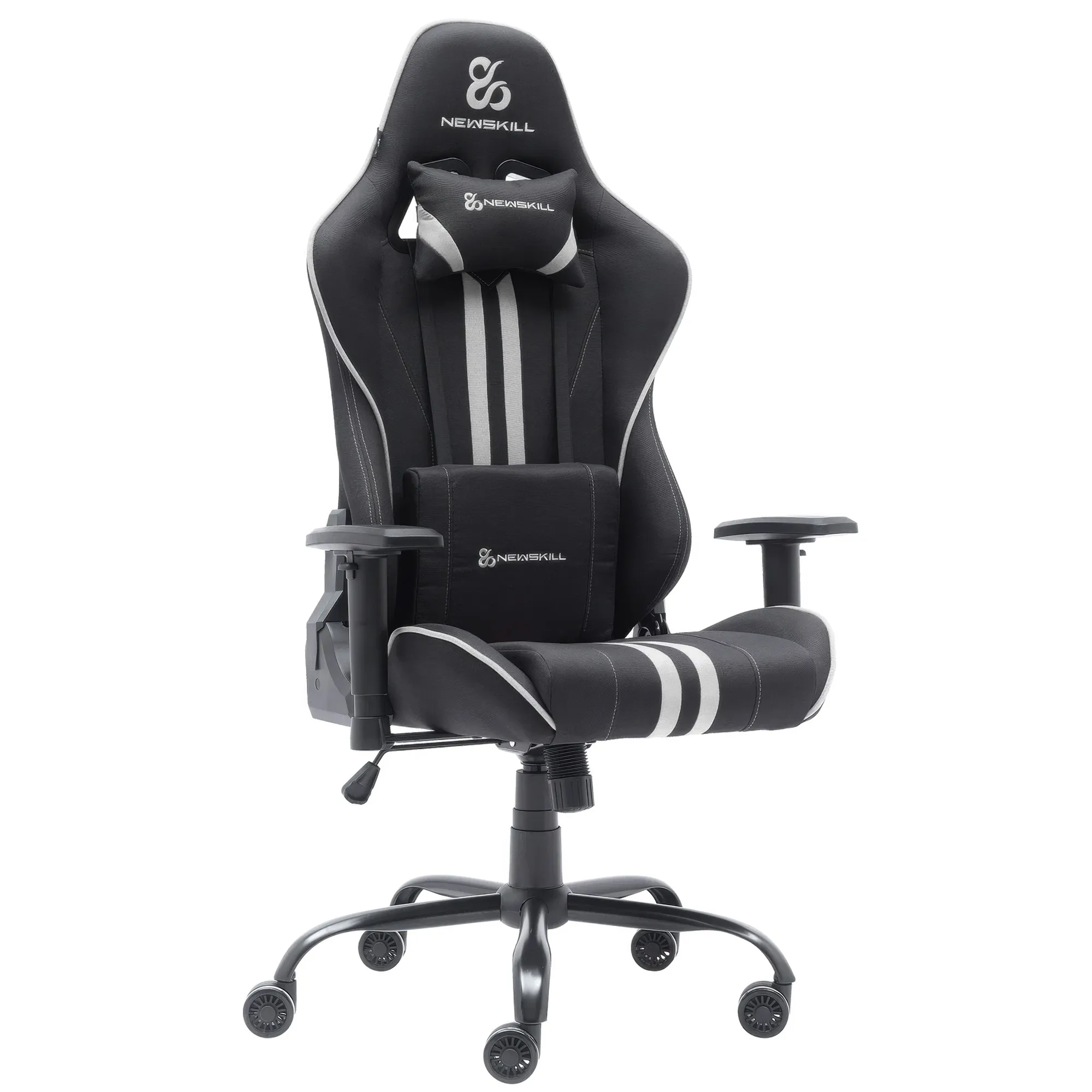 Newskill Kitsune V2 - Sedia Gaming Ergonomica Professionale con Braccioli 2D e Schienale Reclinabile 180° - Grigio