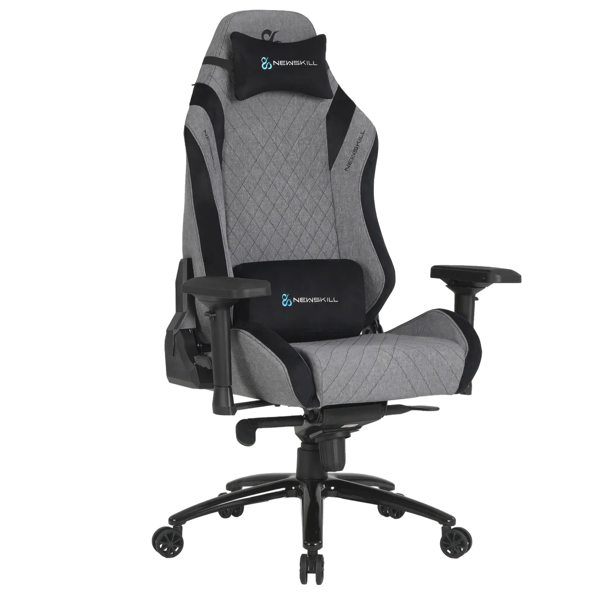 Newskill Neith Zephyr - Sedia Gaming Ergonomica Professionale con Braccioli 4D e Schienale Reclinabile 180° - Grigio