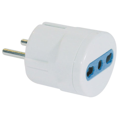 Adattatore di rete bianco spina franco/tedesco MKC 2P+T …