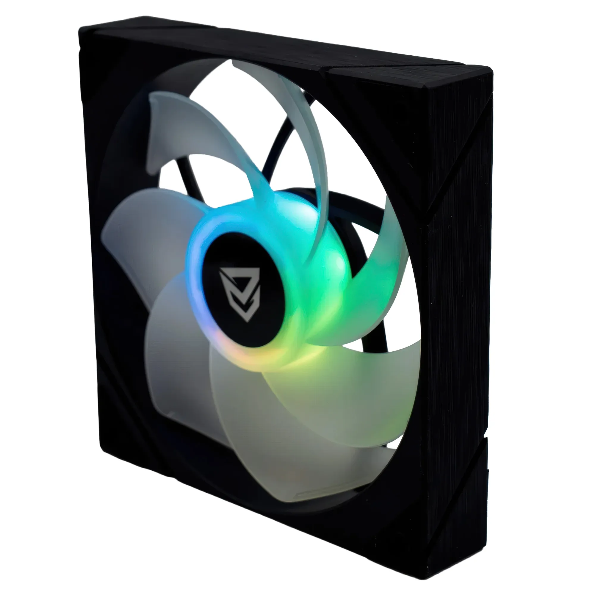 Nfortec Ursa Fan Reverse - Ventola 120mm ARGB con Effetto Specchio Infinito, Cuscinetto Idraulico e PWM - Nero