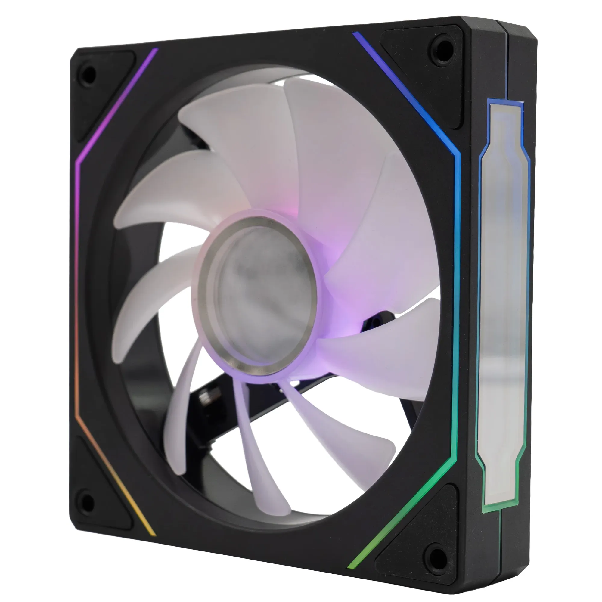 Nfortec Pulsar Fan - Ventola 120mm ARGB con Effetto Specchio Infinito, Cuscinetto Idraulico e PWM - Nero