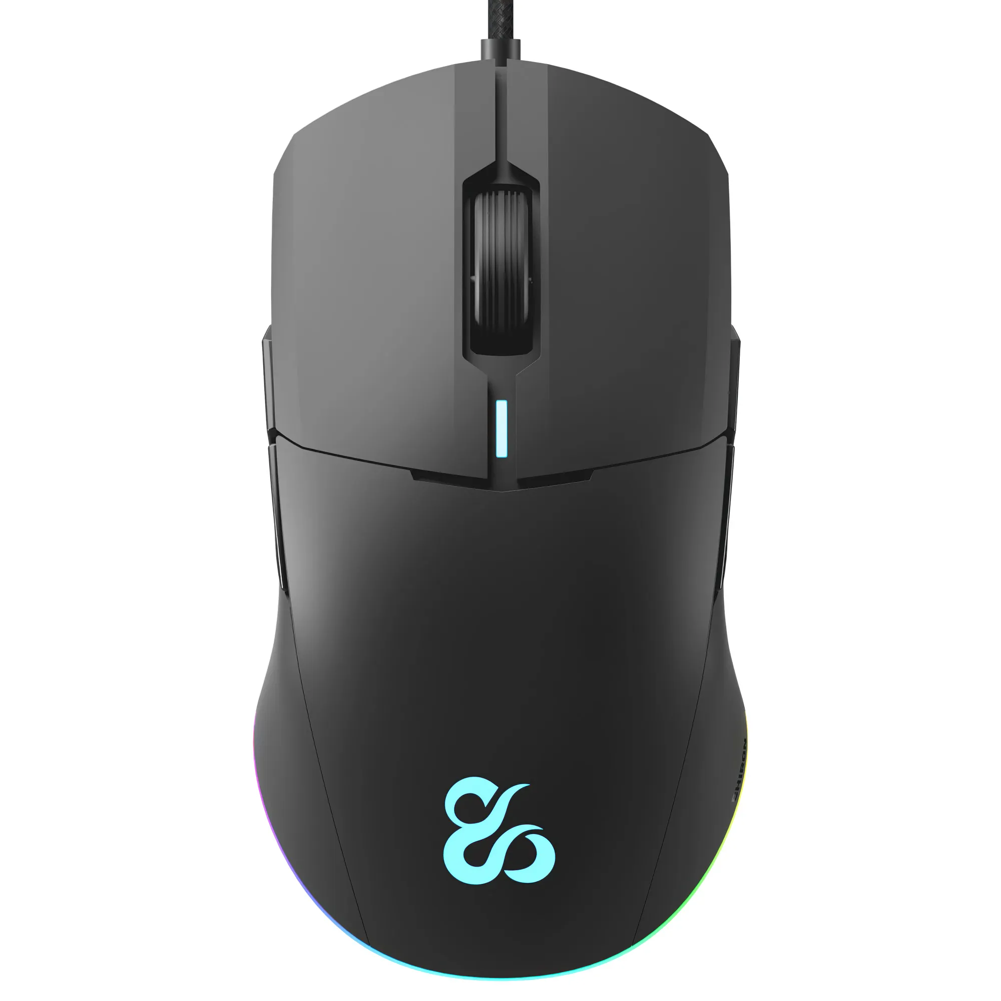 Newskill Chiron - Mouse Gaming con Filo Ambidestro con Sensore Pixart PAW3333 8.000 DPI, Switch Huano e RGB - Nero