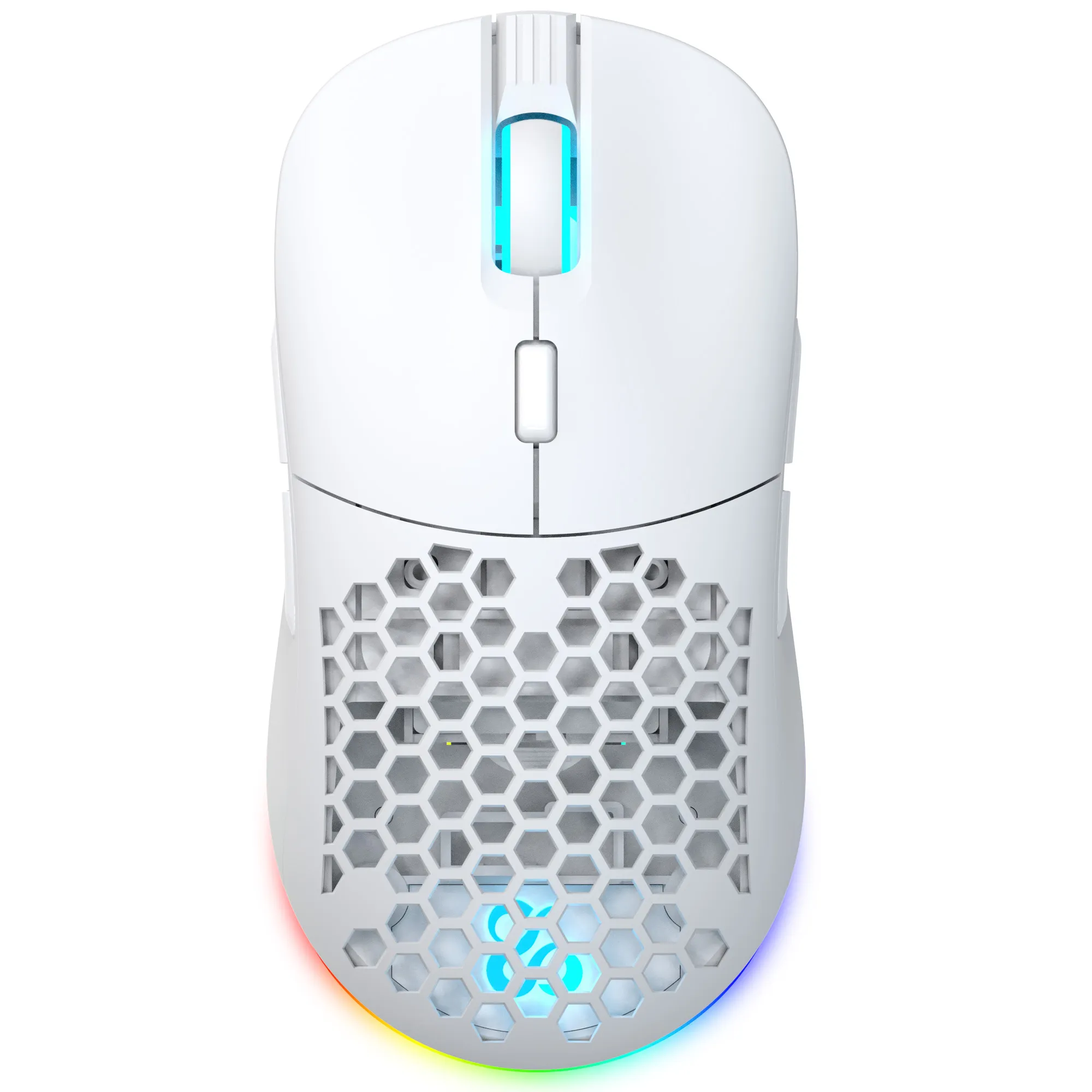 Newskill Arakne Elite V2 - Mouse Gaming Wireless Modulare Ambidestro con Sensore Pixart 16.000 DPI e RGB - Bianco