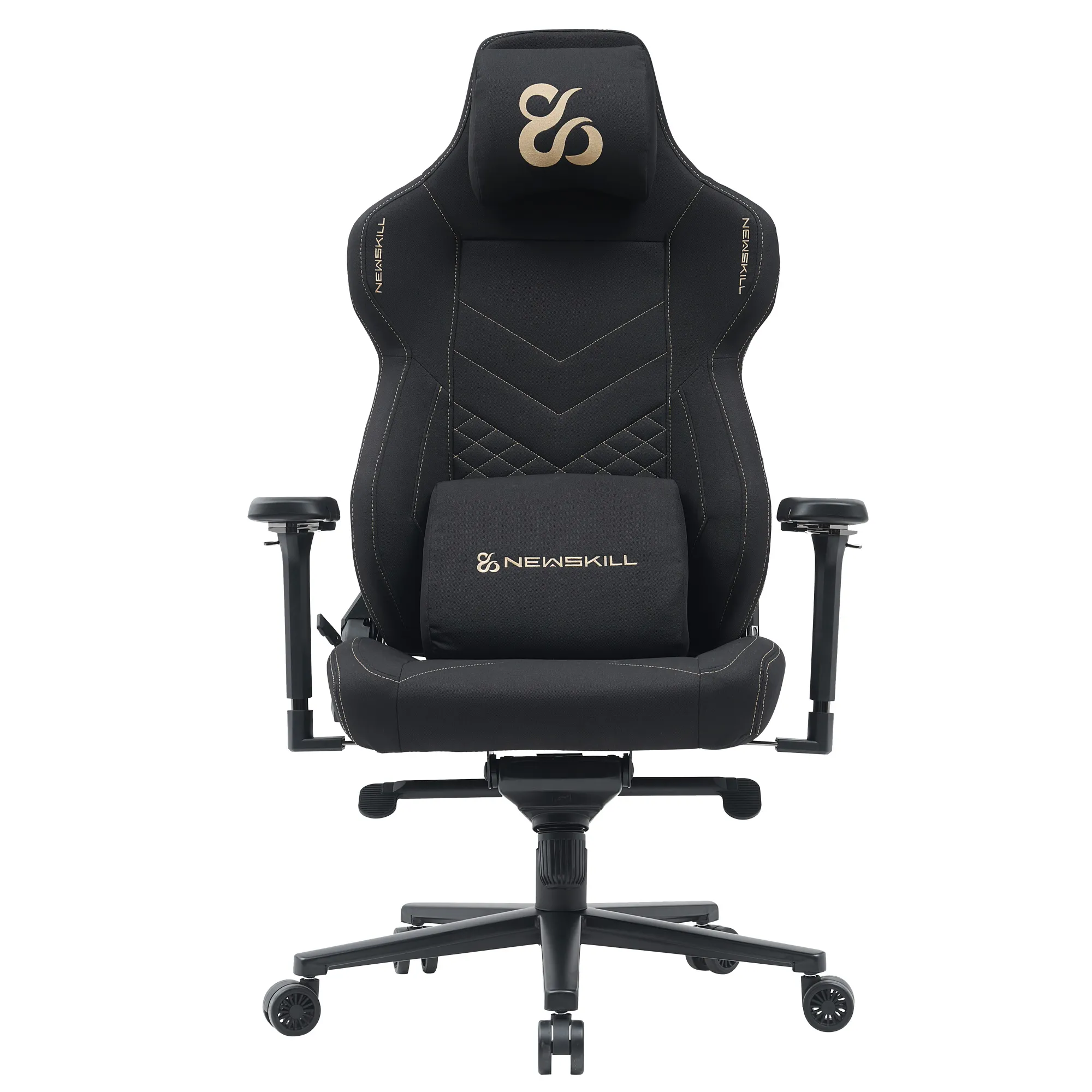 Newskill Banshee Pro - Sedia Gaming Ergonomica Professionale con Braccioli 4D e Schienale Reclinabile 180° - Nero/Oro