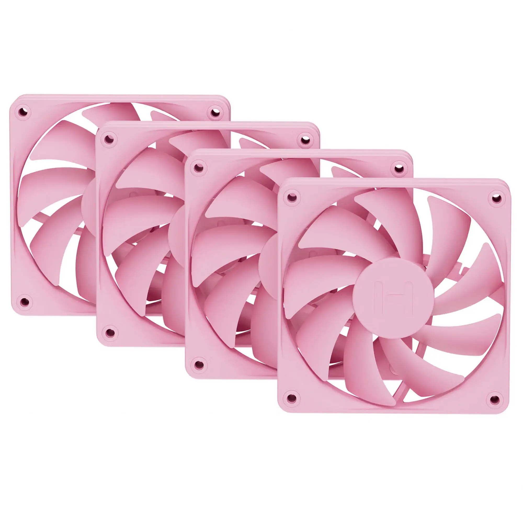 HYTE flow FA12 - Ventole PWM 120mm 4-Pack con Cuscinetto FDB e Splitter - Strawberry Milk