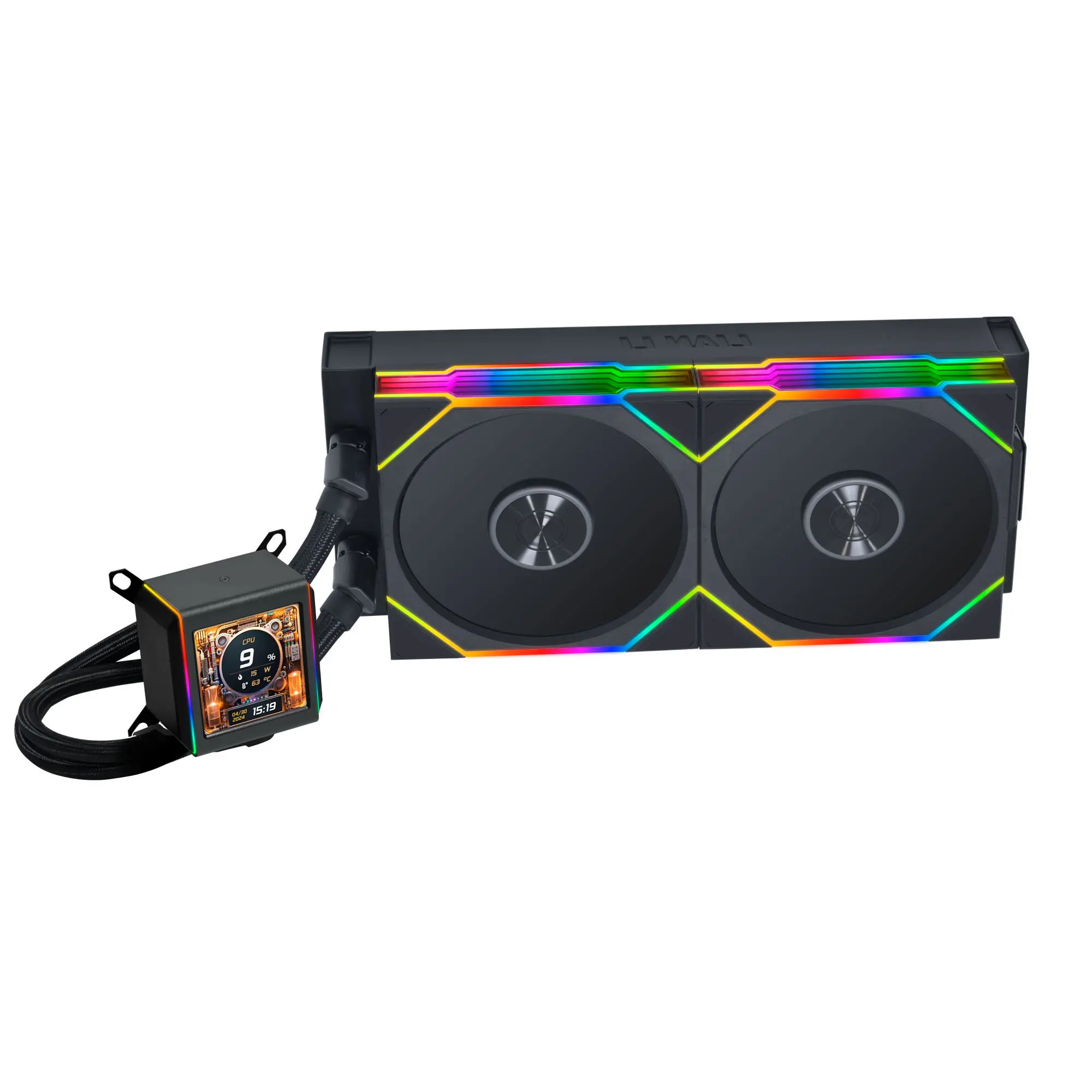Lian Li Galahad II LCD 280 TL Wireless - AIO 280mm display LCD IPS 2,88" e ventole TL Wireless 140mm - Nero