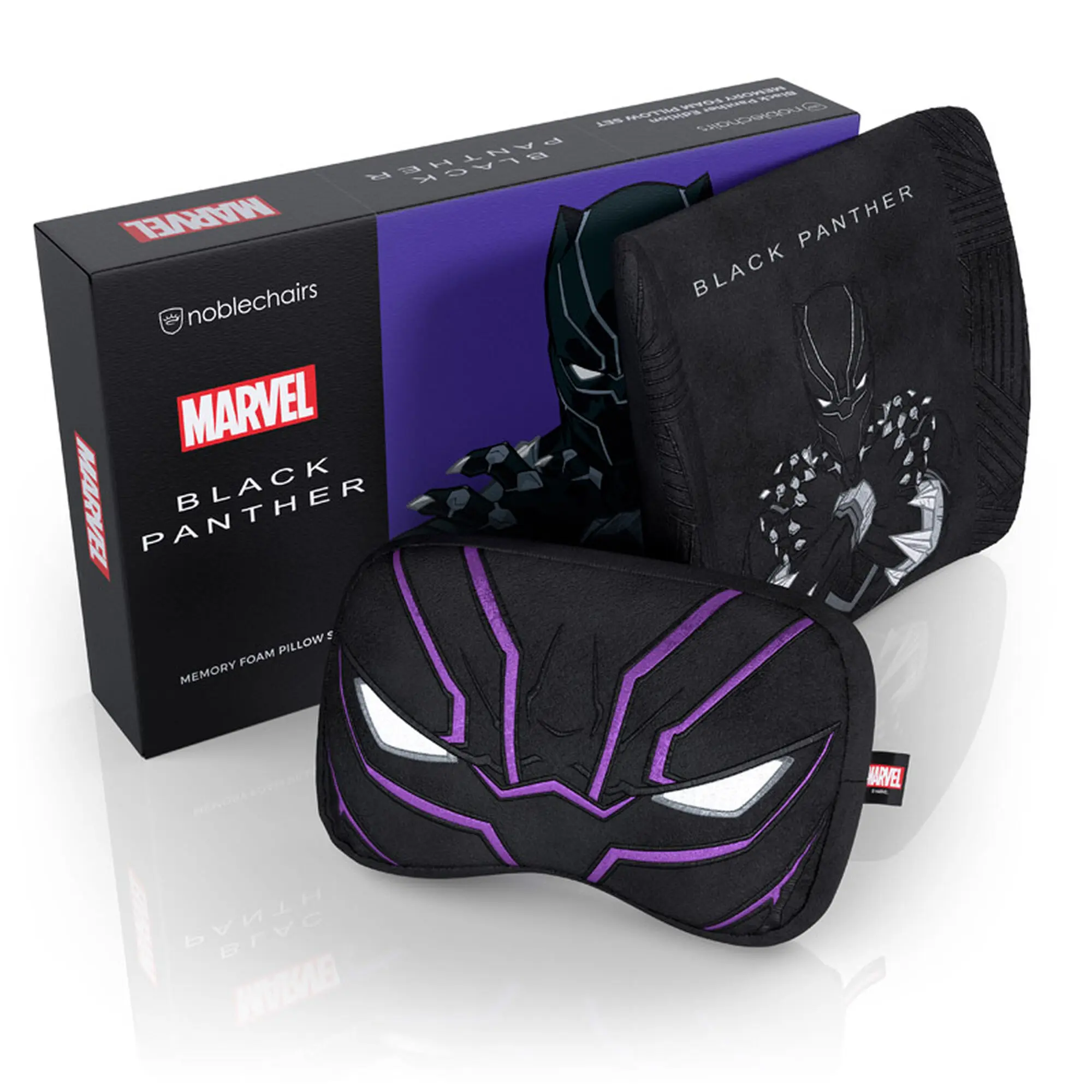 noblechairs Set di cuscini Memory Foam per EPIC / ICON / HERO / LEGEND - Black Panther Edition
