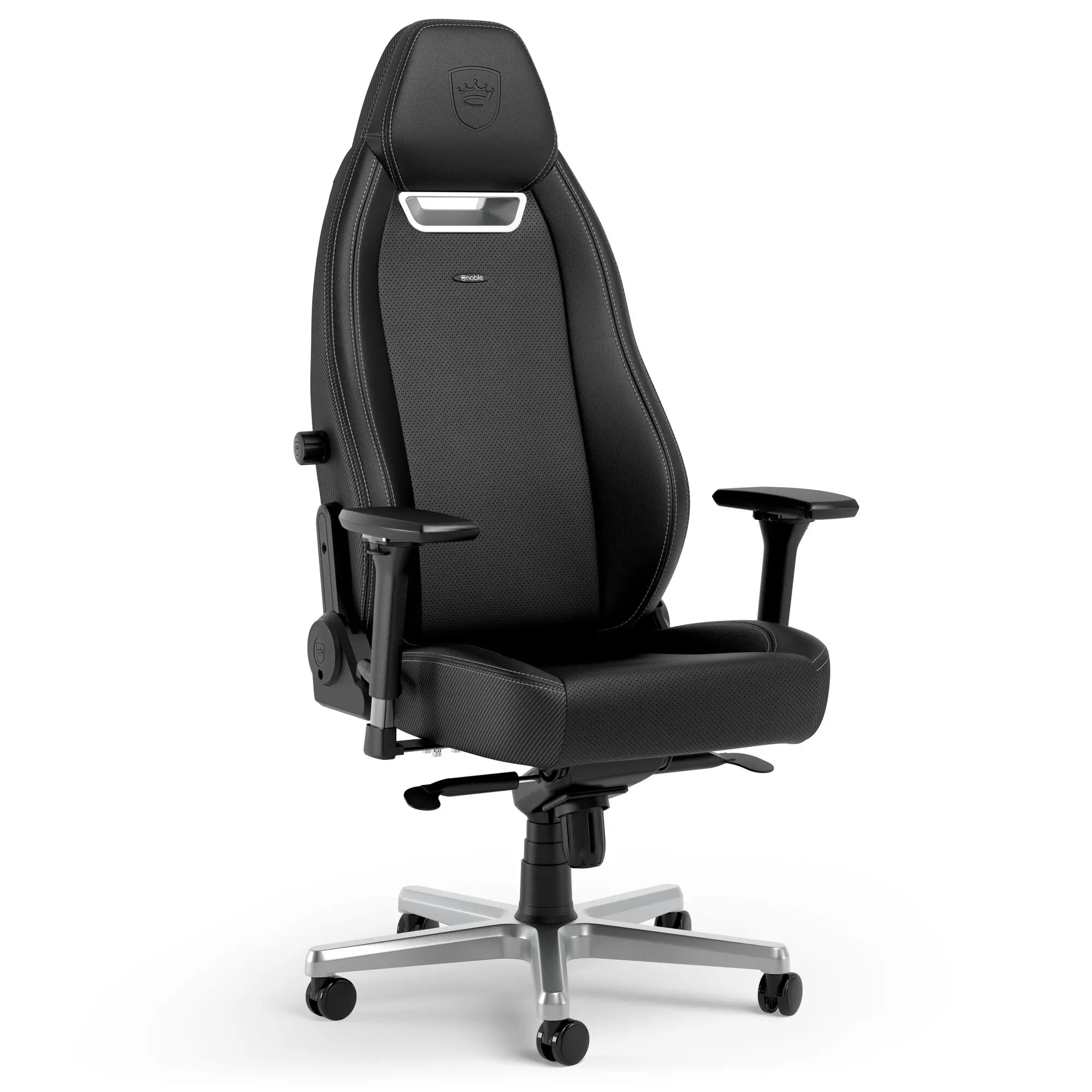 noblechairs LEGEND - Sedia Gaming Ergonomica con Braccioli 4D e Lordosi Integrata - Silver Edition