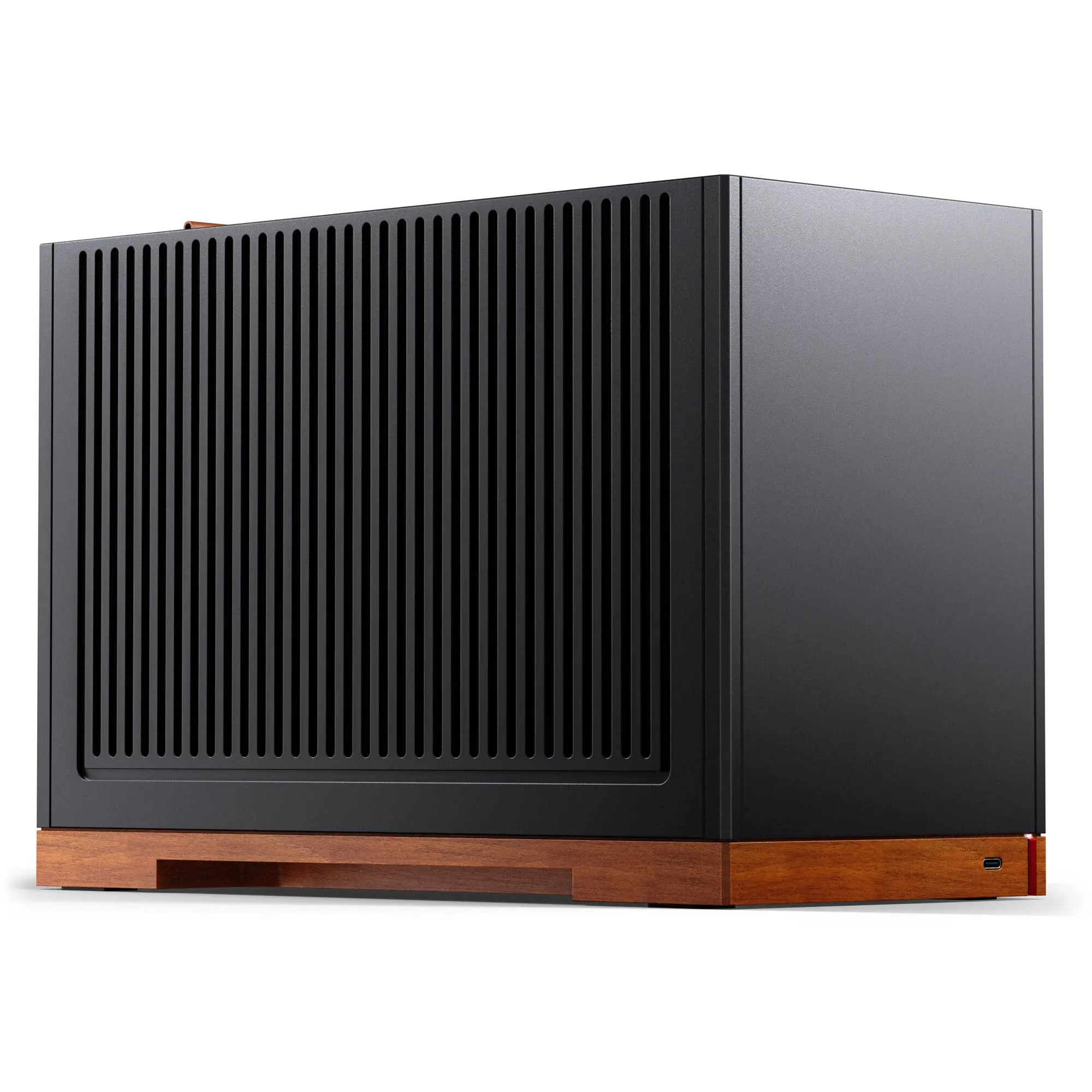 Jonsbo T9 - Case Mini-ITX con Cavo Riser PCIe 5.0 e Accenti in Legno - Nero