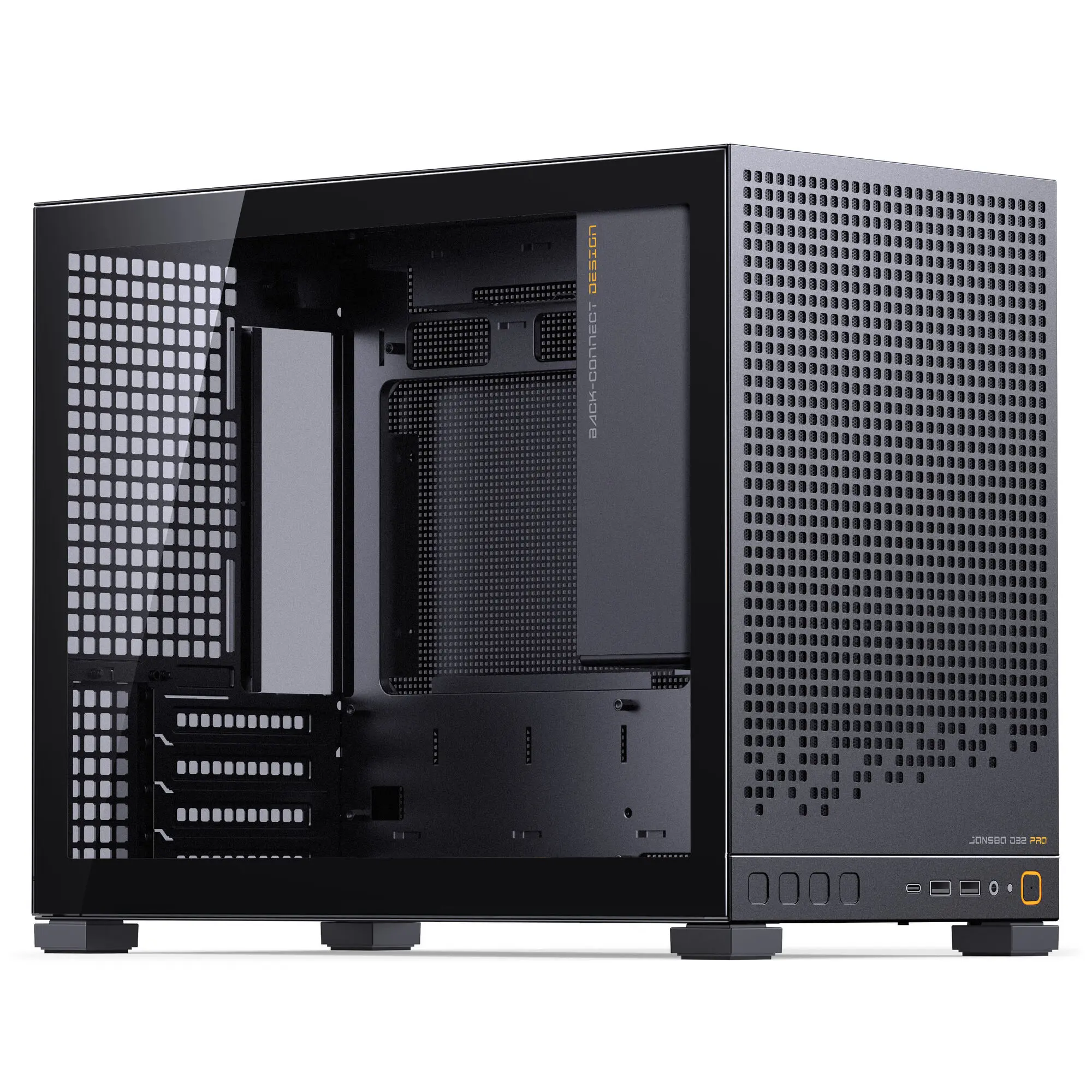 Jonsbo D32 PRO - Case Mini-Tower mATX Vetro Temperato con Back-Connect - Nero