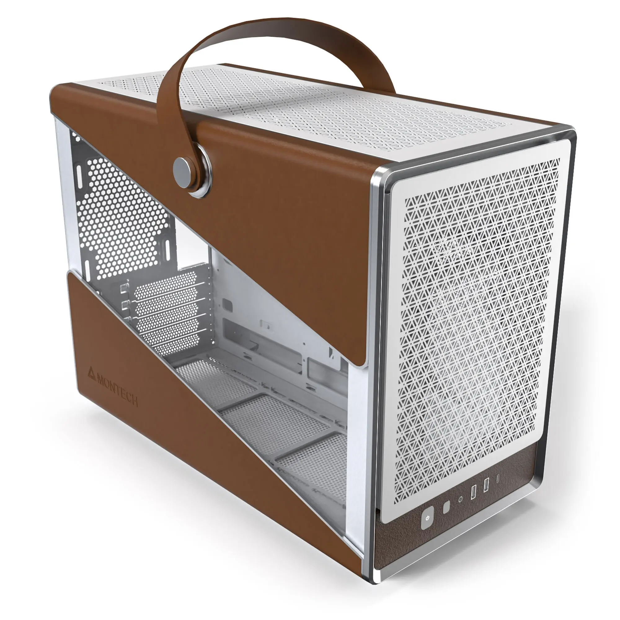 Montech Heritage Case PC, Midi-Tower, Micro-ATX, Vetro Temperato - Bianco