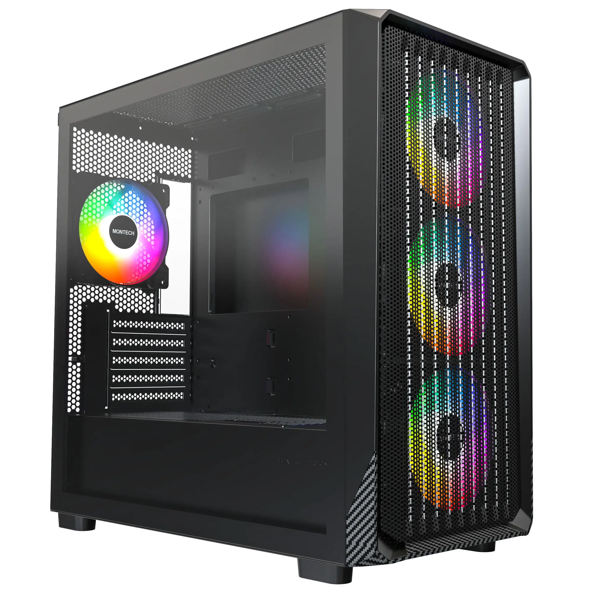 Montech X5M, Midi-Tower, Micro-ATX, ARGB, Vetro Temperato - Nero