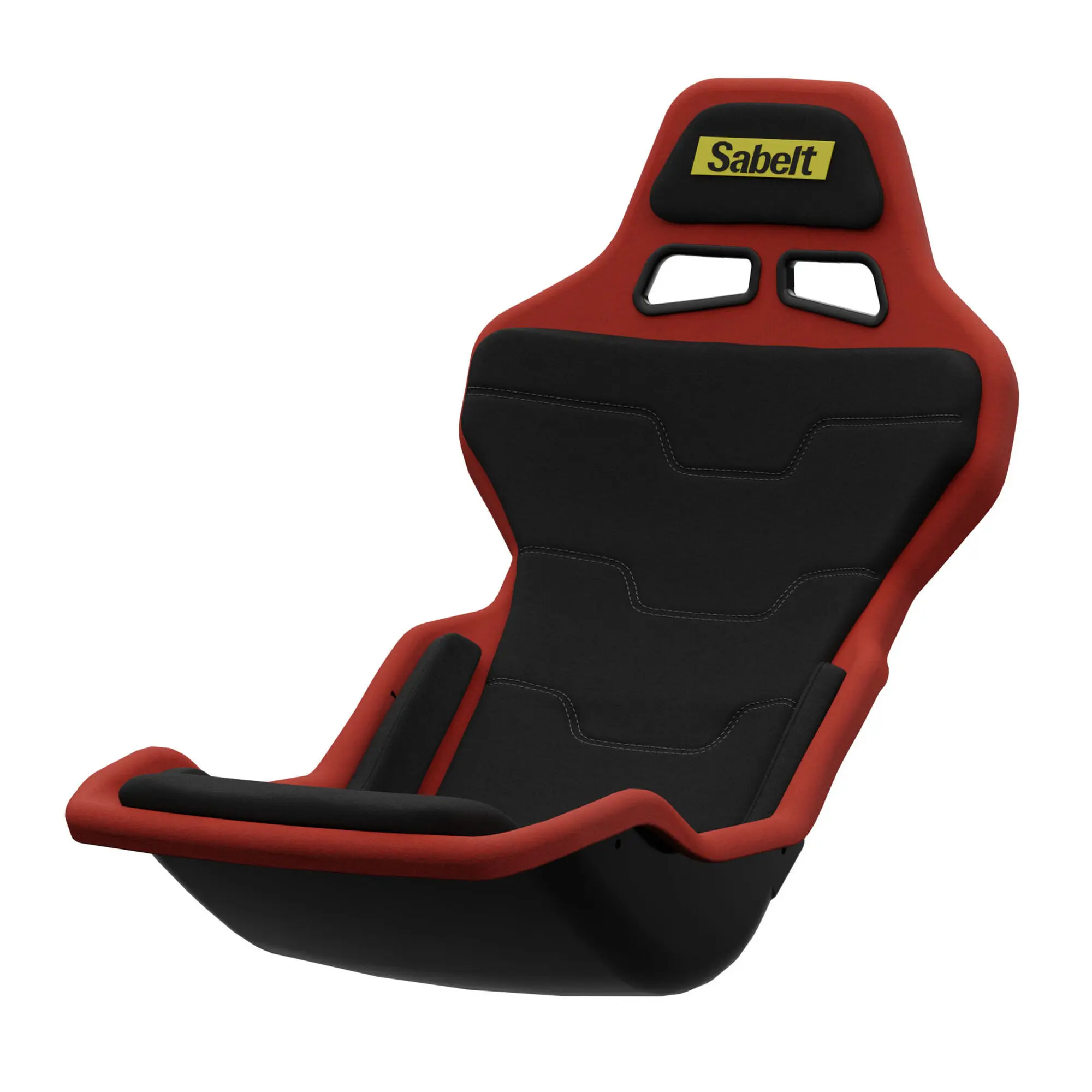 Sabelt SRP-1 - Sedile Simracing con Scocca in Vetroresina, Design Formula e Imbottitura 20mm - Nero/Rosso