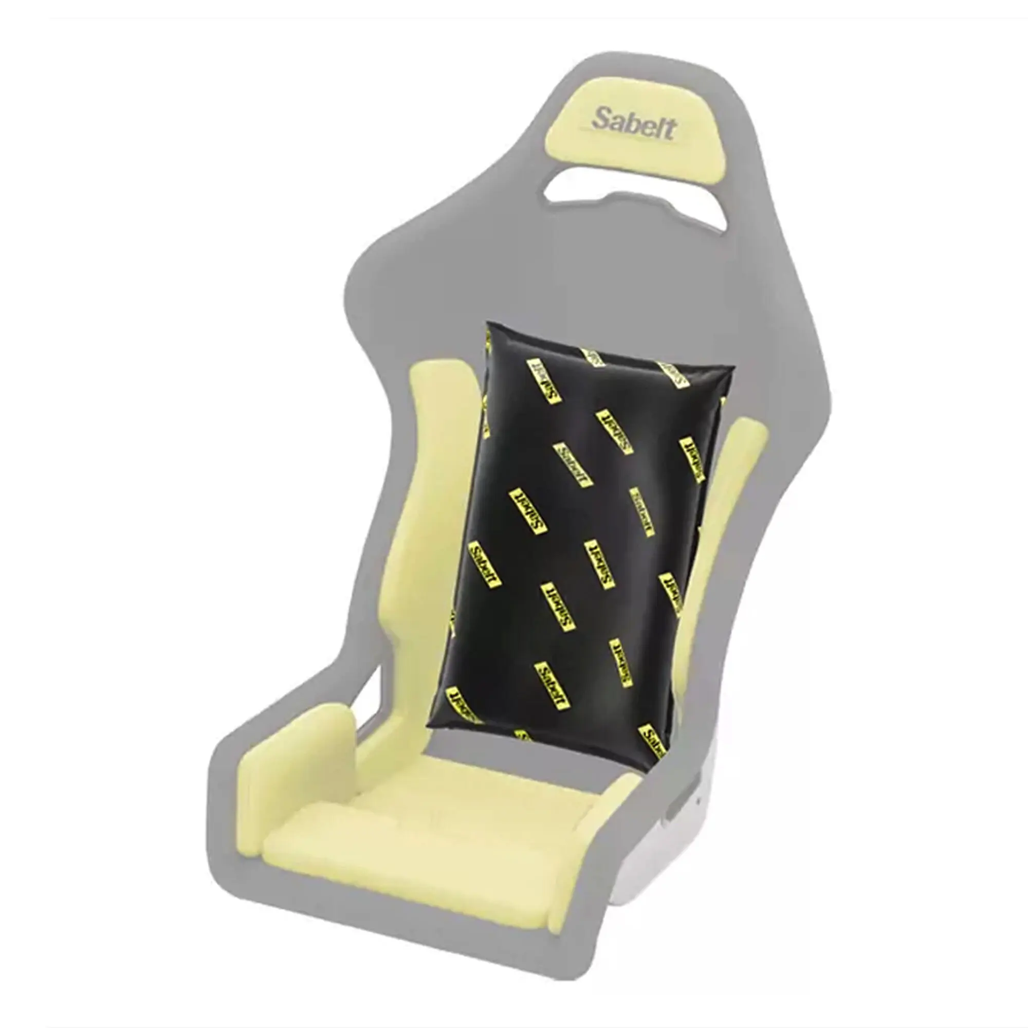 Sabelt Sim Foam Pro Kit Backrest - Cuscinetto Ergonomico Modellabile per Sim Racing 40x65 cm - Nero