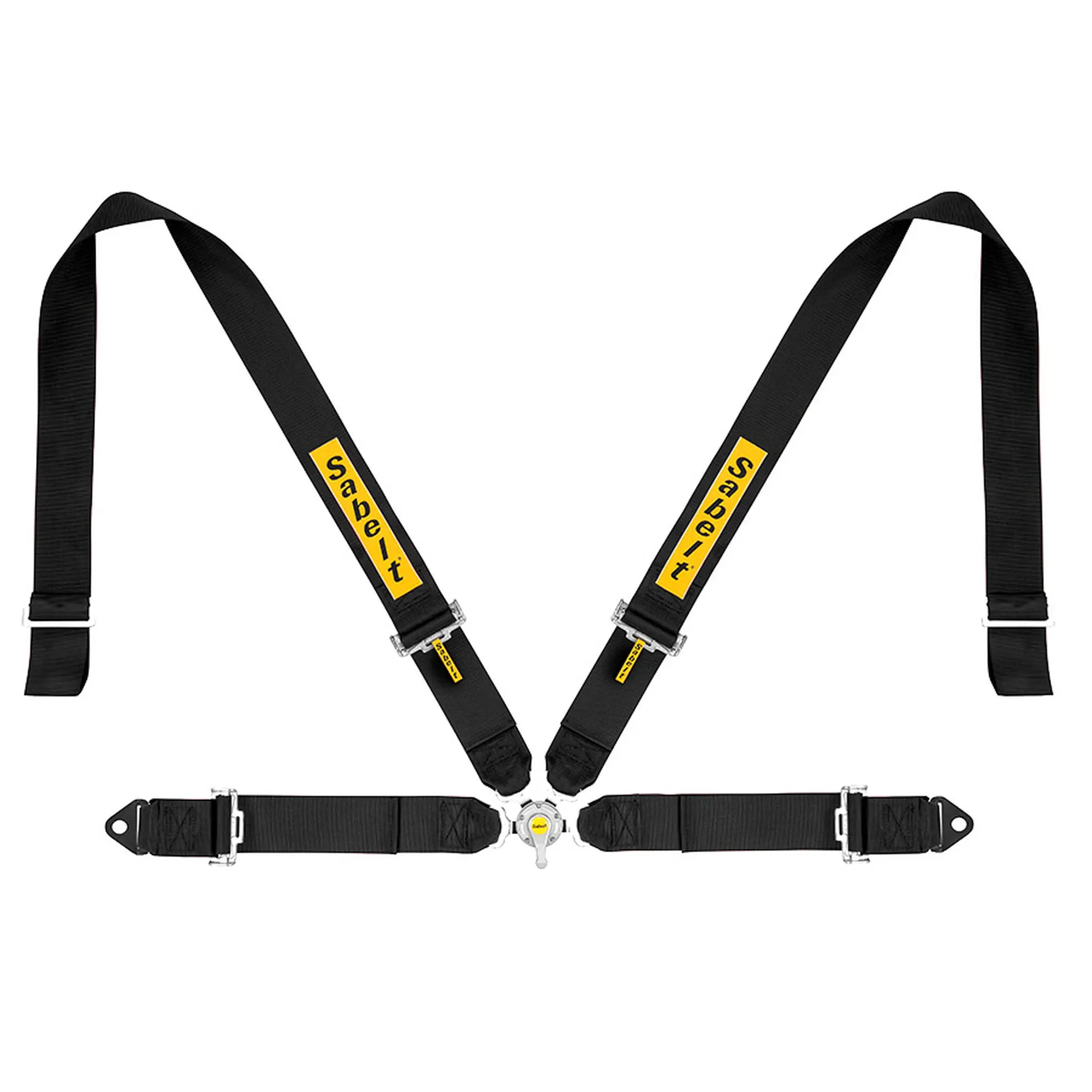 Sabelt Sim Seatbelts - Cinture di Sicurezza a 4 Punti per Sim Racing, Compatibili con Serie P, S e X - Nero