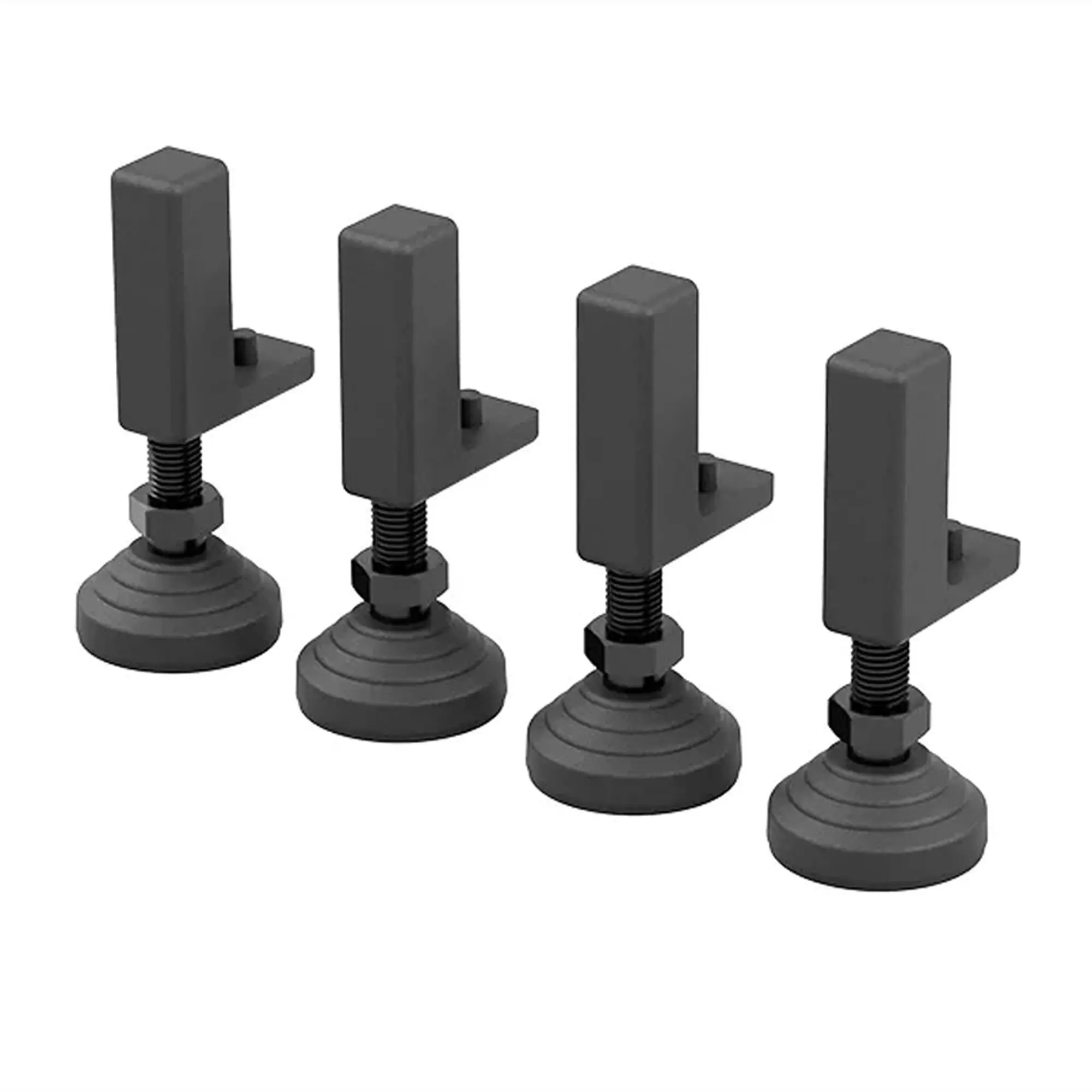 Sabelt Adjustable Feet Kit - Piedini Regolabili in Alluminio per Cockpit Sim Racing - Nero