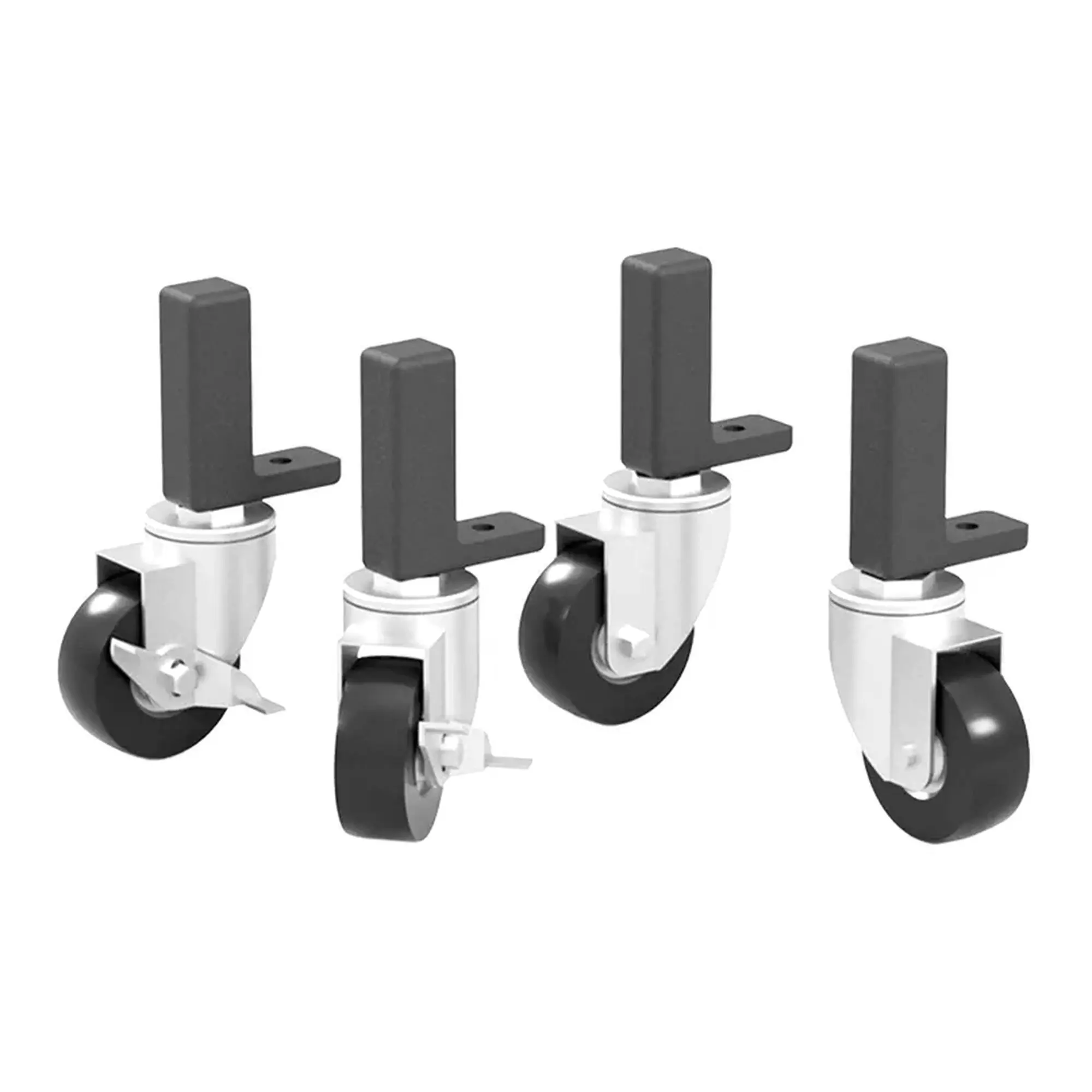 Sabelt Wheels Kit - Set 4 Ruote in Alluminio per Rig Sim Racing, Compatibili Serie P/S/X - Nero