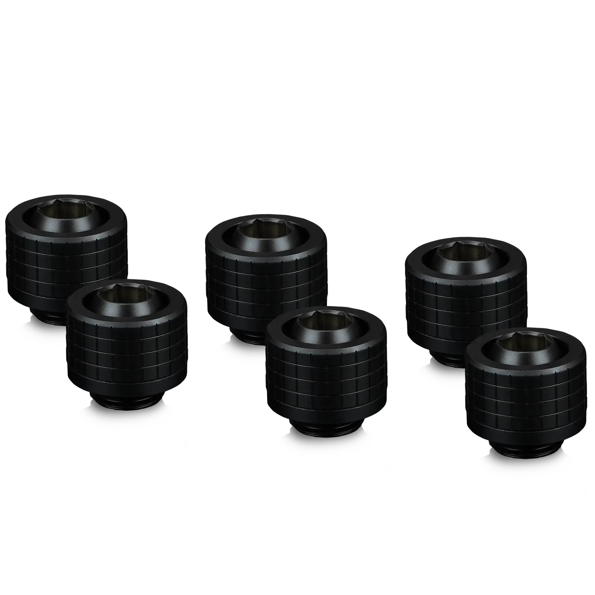 Thermal Grizzly DeltaMate ST13 - Kit 6 Raccordi a Compressione G1/4" per Soft-Tube 10/13mm - Nero