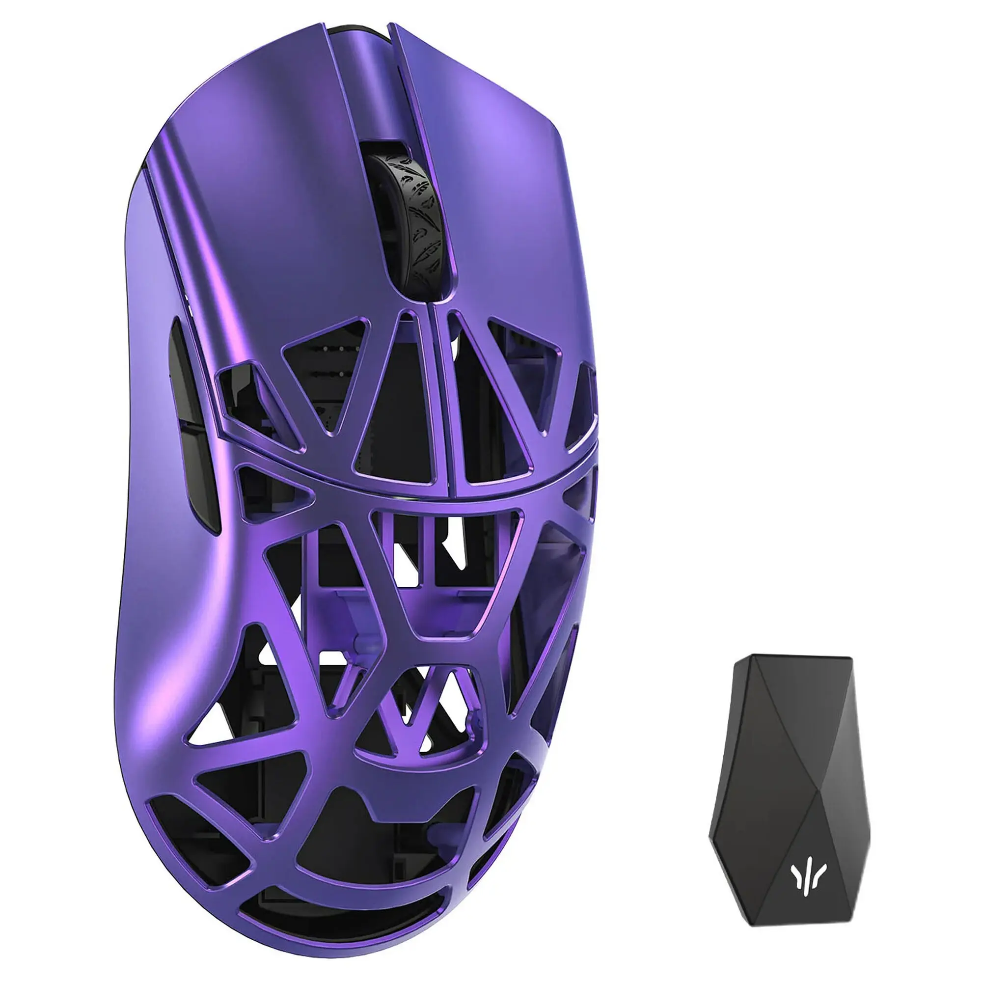 WLMouse Beast X Max - Mouse Gaming Wireless Ultraleggero 42g con Sensore Pixart PAW3950HS 26.000 DPI, Switch Omron Optical e 8000 Hz - Viola