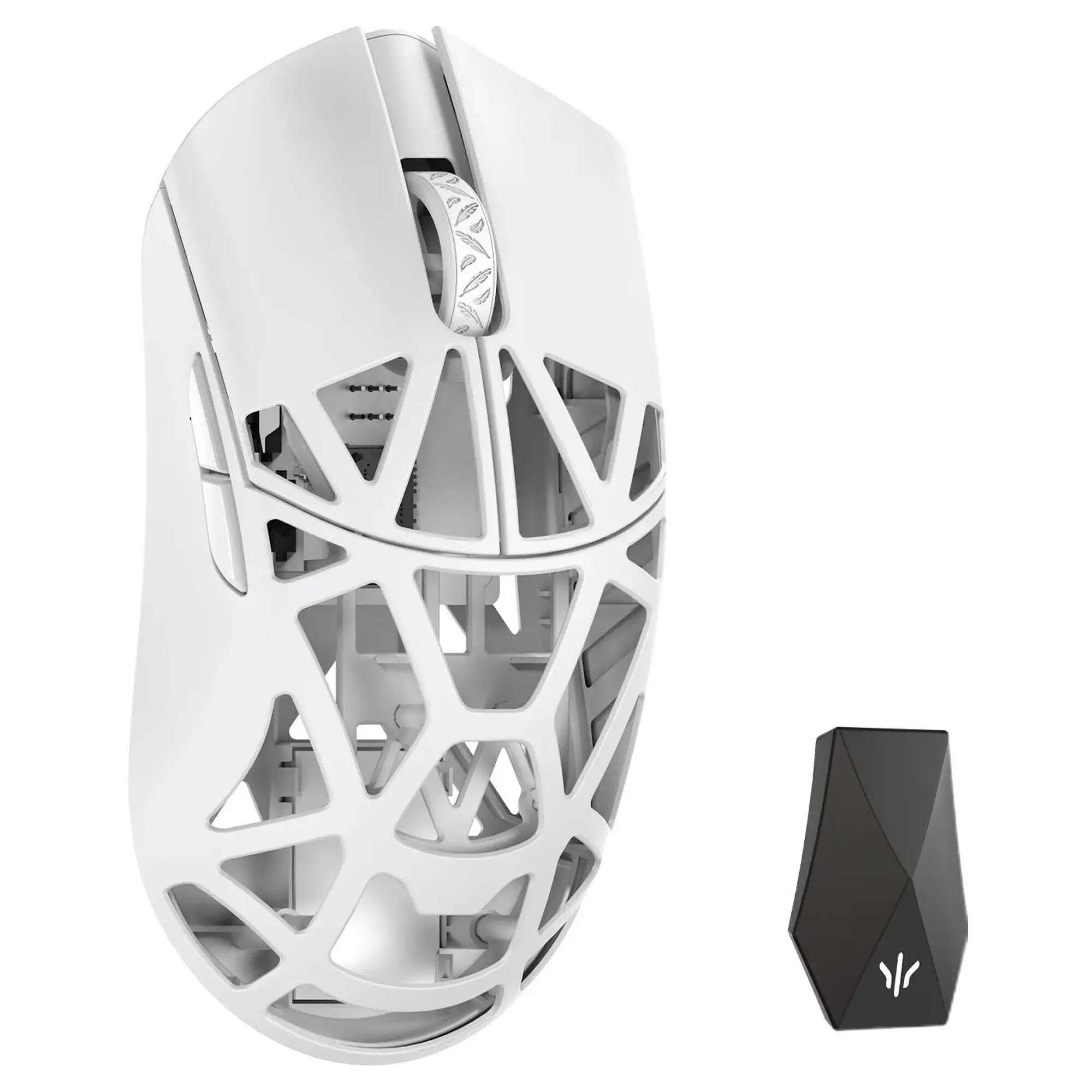 WLMouse Beast X Max - Mouse Gaming Wireless con Sensore Pixart PAW3950HS, Switch Omron Optical e 8000 Hz - Bianco