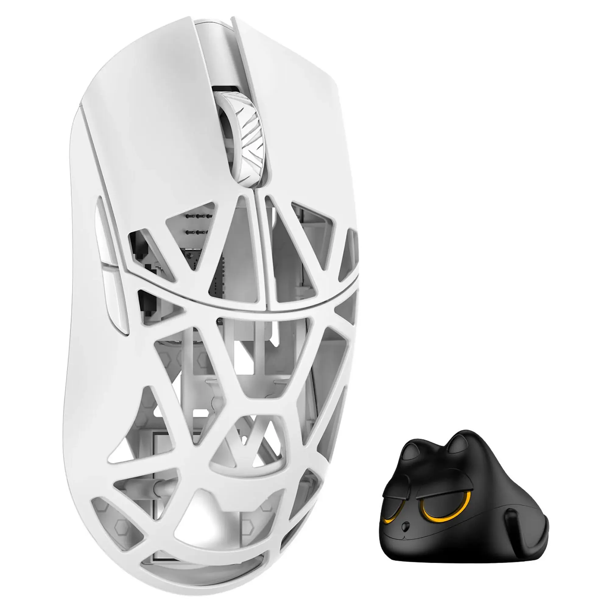 WLMouse Beast X Pro Solid Sides - Mouse Gaming Wireless 8000 Hz con Sensore Pixart PAW3950HS 30.000 DPI, Switch Omron Optical e Scocca in Magnesio - Bianco