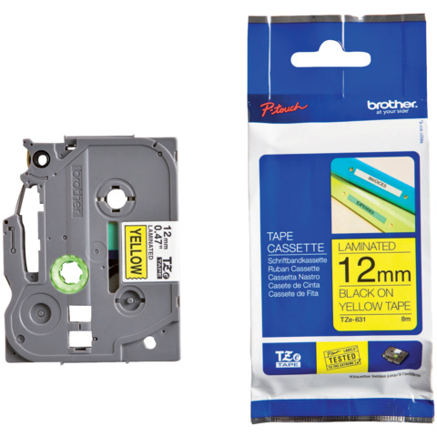 Brother - Nastro - Nero/Giallo - TZE631 - …