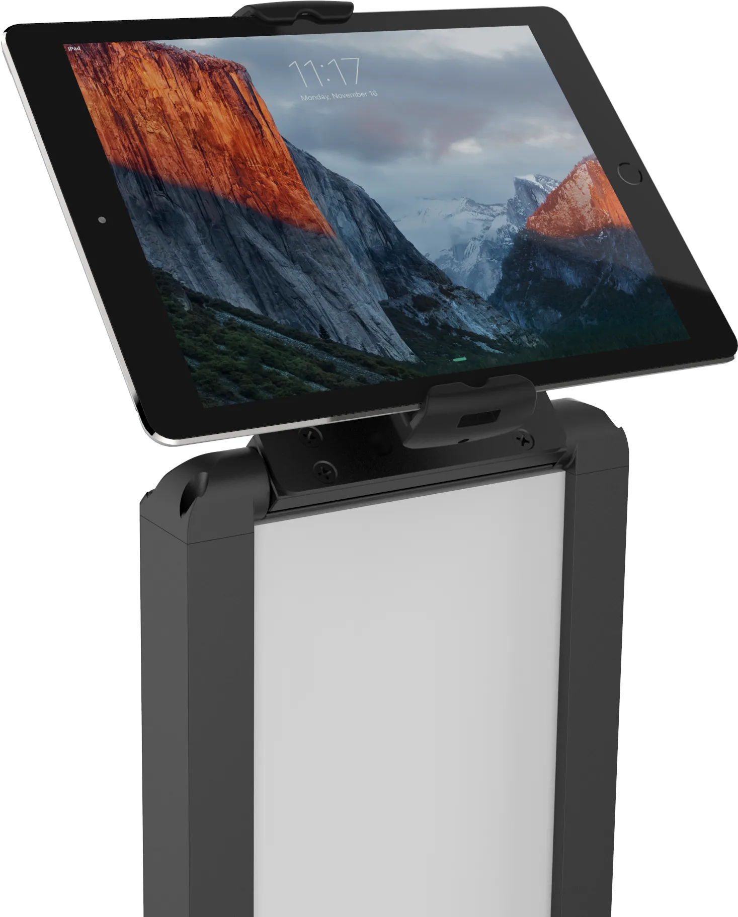 Compulocks Cling BrandMe Universal Tablet Floor Stand Black - Aufstellung - fÃ¼r Tablett - verriegelbar - Stahl - Schwarz - BildschirmgrÃ¶Ãe: bis zu 33 cm (bis zu 33,00cm (13") ) - Montageschnittstelle: 100 x 100 mm - Bodenaufstellung
