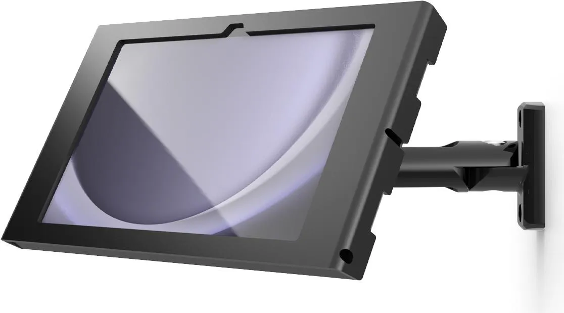 Compulocks Galaxy Tab A9+ Apex Enclosure Swing Wall Mount - Befestigungskit (GehÃ¤use, Gelenkarm) - Schwenkarm - fÃ¼r Tablett - verriegelbar - Metallrahmen - Schwarz - Wandmontage - fÃ¼r Samsung Galaxy Tab A9+ (827B11GAPX9B)