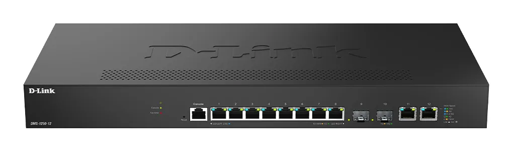 D-Link DMS-1250-12/E switch di rete Gestito L2 10G Ethernet (100/1000/10000) Nero