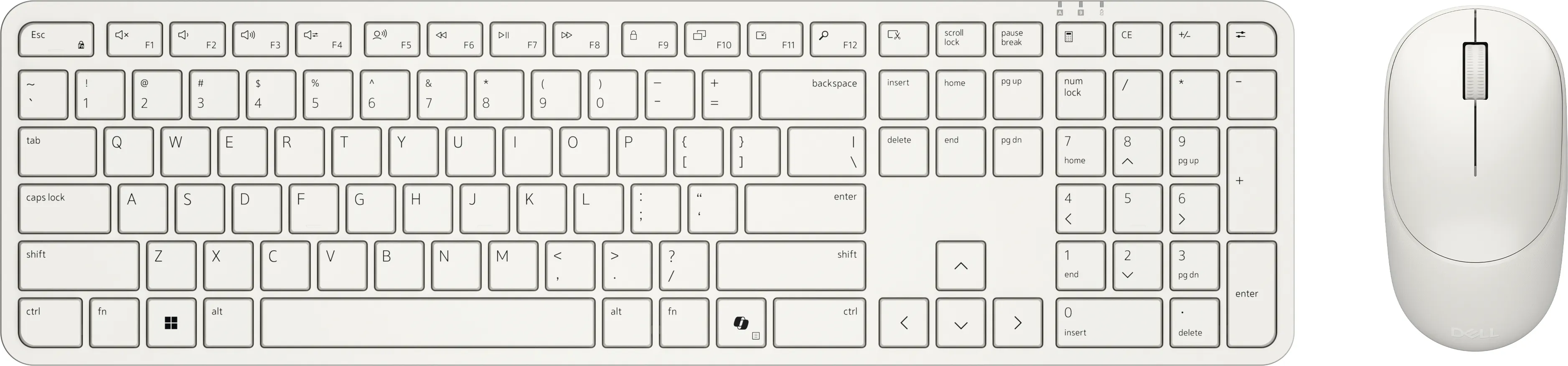 DELL Pro 5 KM526 tastiera Mouse incluso Casa/ufficio RF Wireless QWERTZ Tedesco Bianco