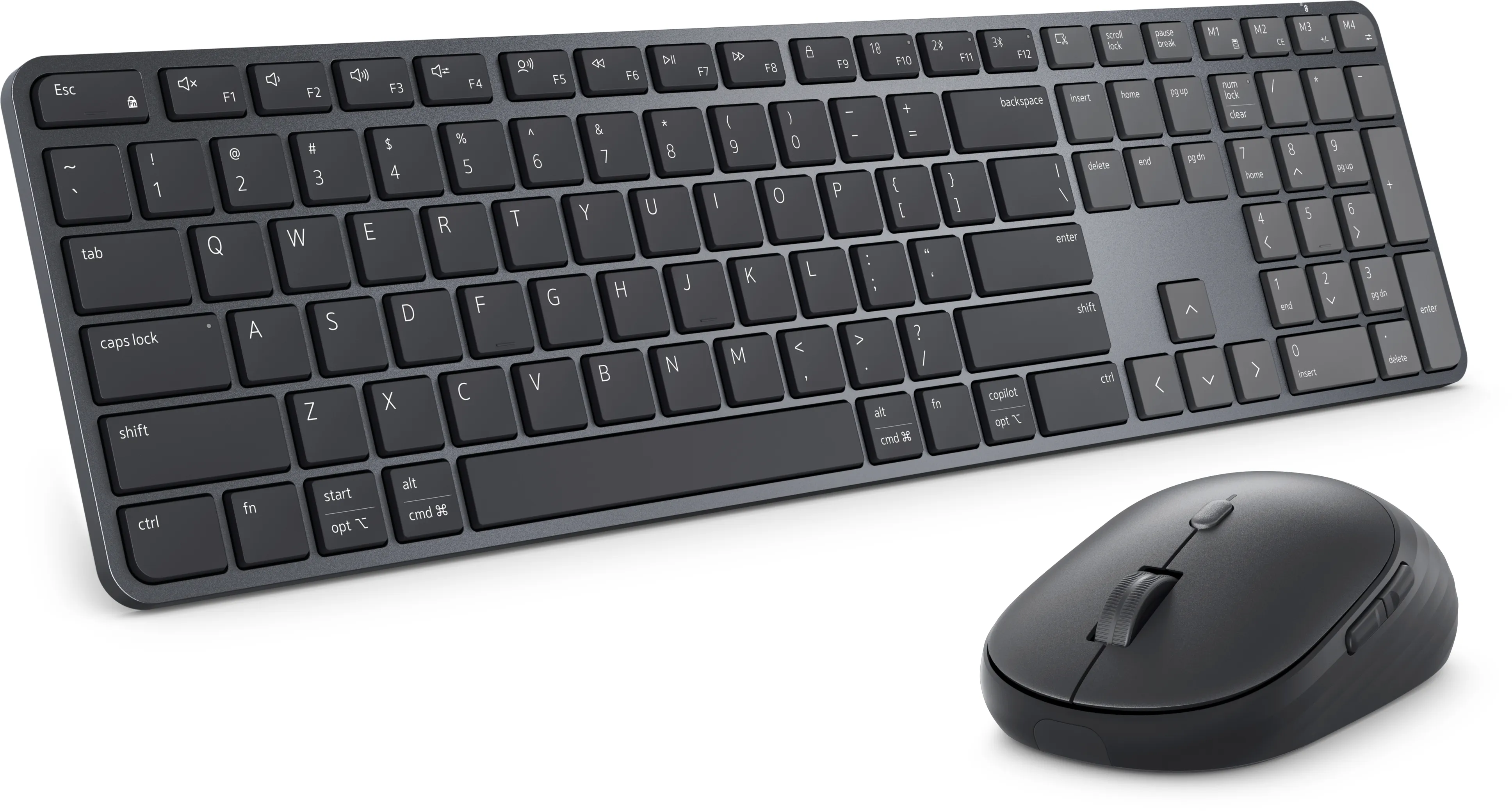 DELL Pro 7 Slim KM726 tastiera Mouse incluso Casa/ufficio RF senza fili + Bluetooth QWERTZ Tedesco Nero