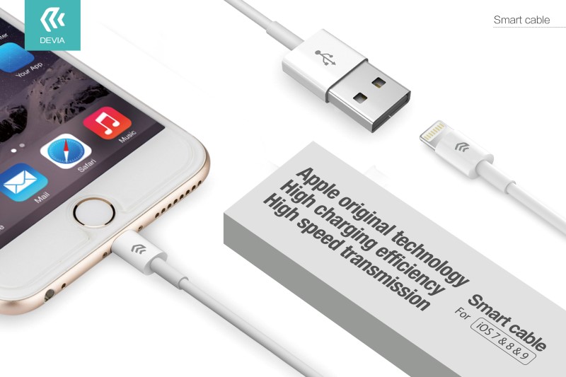 DEVIA CAVO SMART DA LIGHTNING APPLE 2MT BIANCO